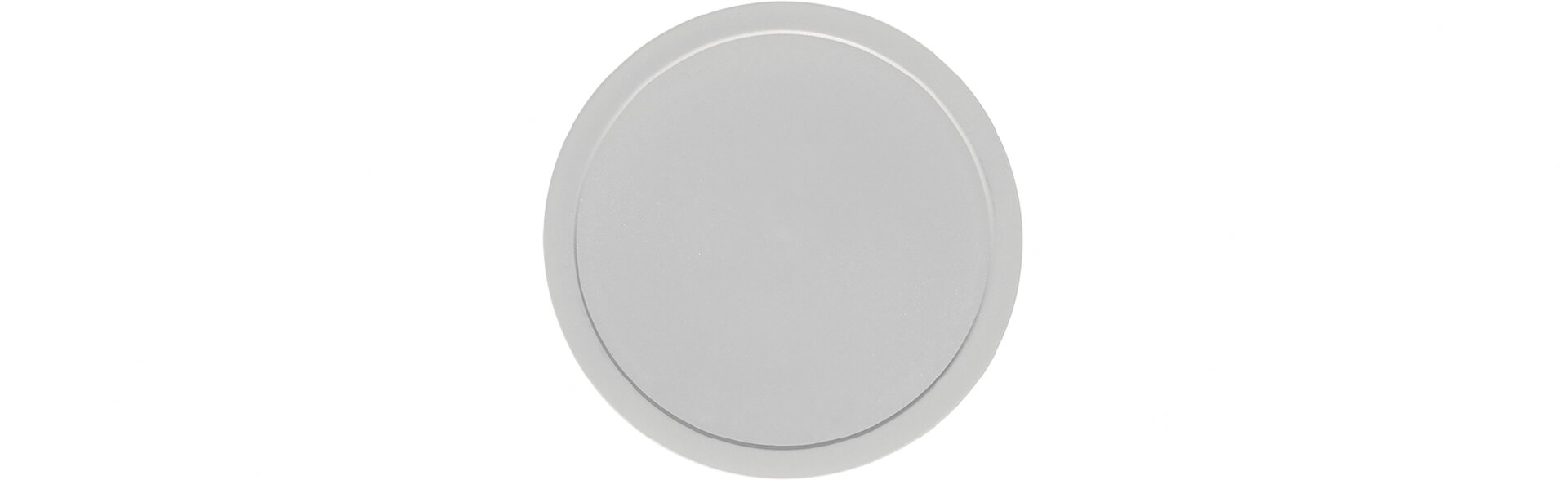Deckel rund / flach 128 mm grau
