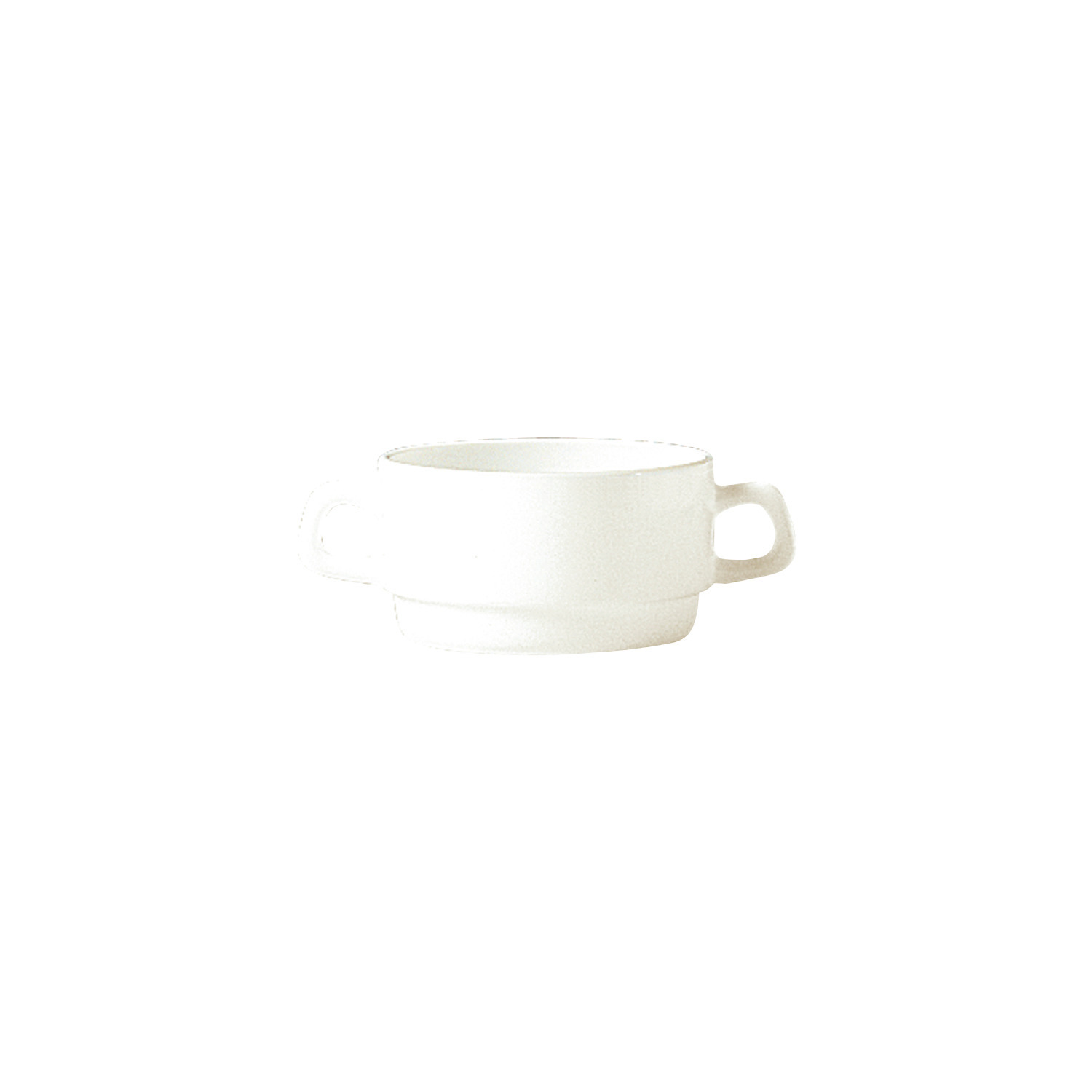Suppentasse mit 2 Henkel stapelbar 105 mm / 0,31 l cremeweiß