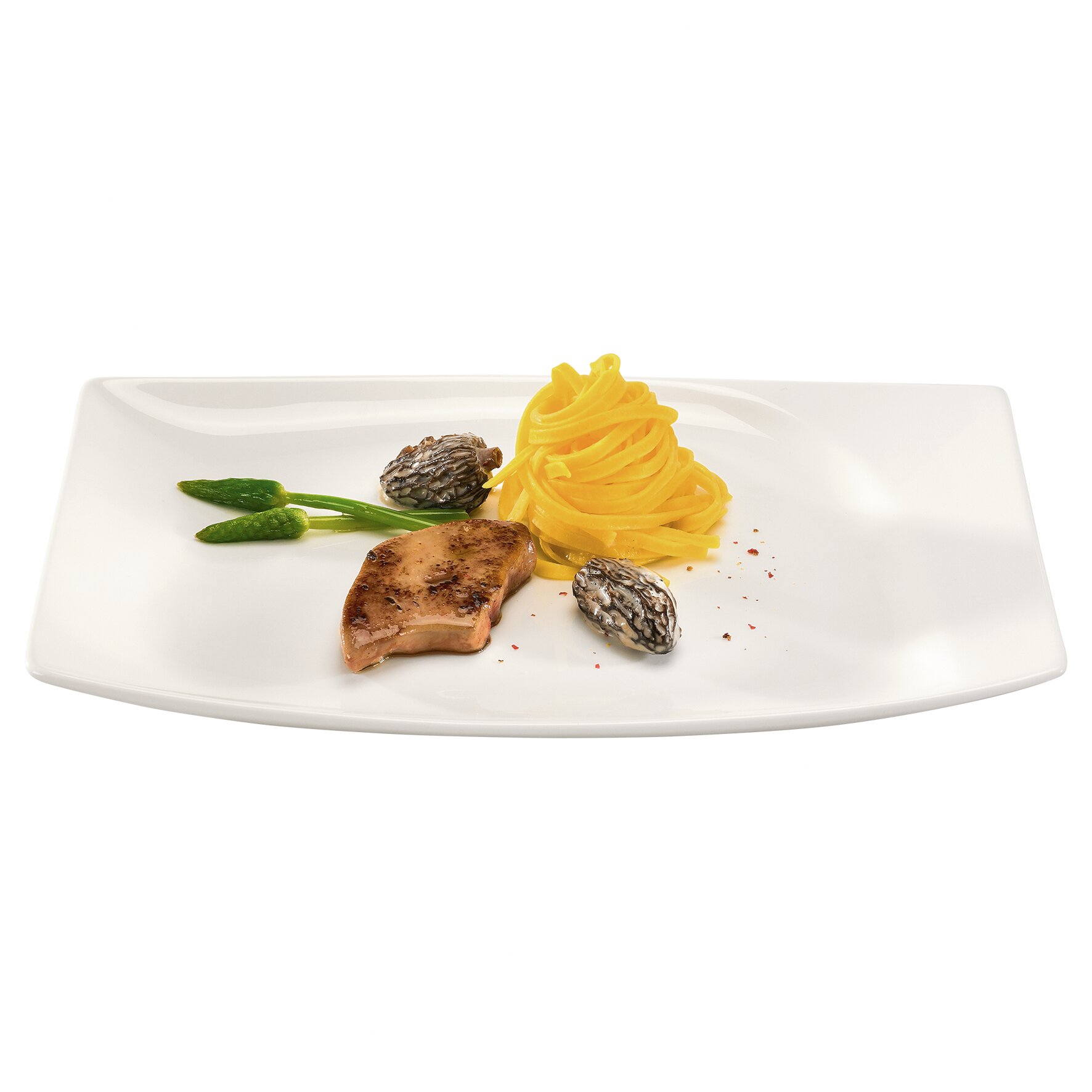 Teller flach rechteckig 260 x 170 mm creme Mazza