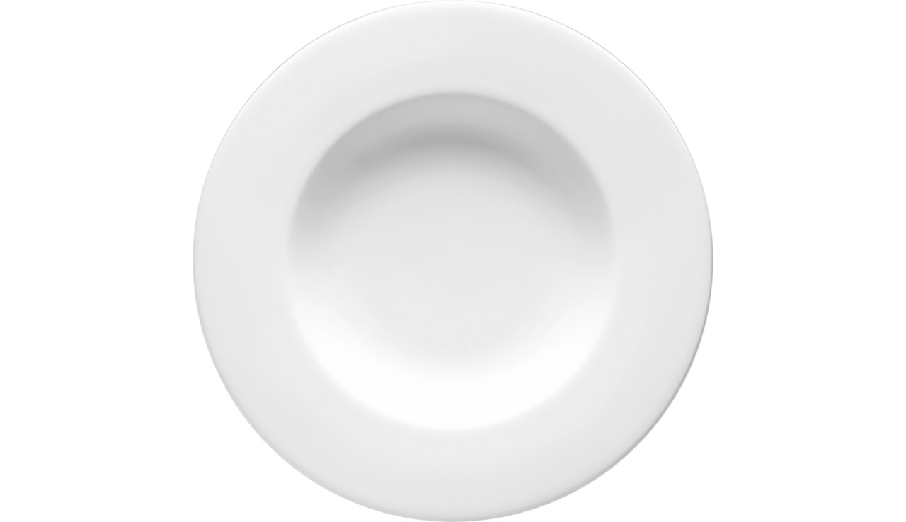Teller tief mit Fahne 230 mm weiß Gracia