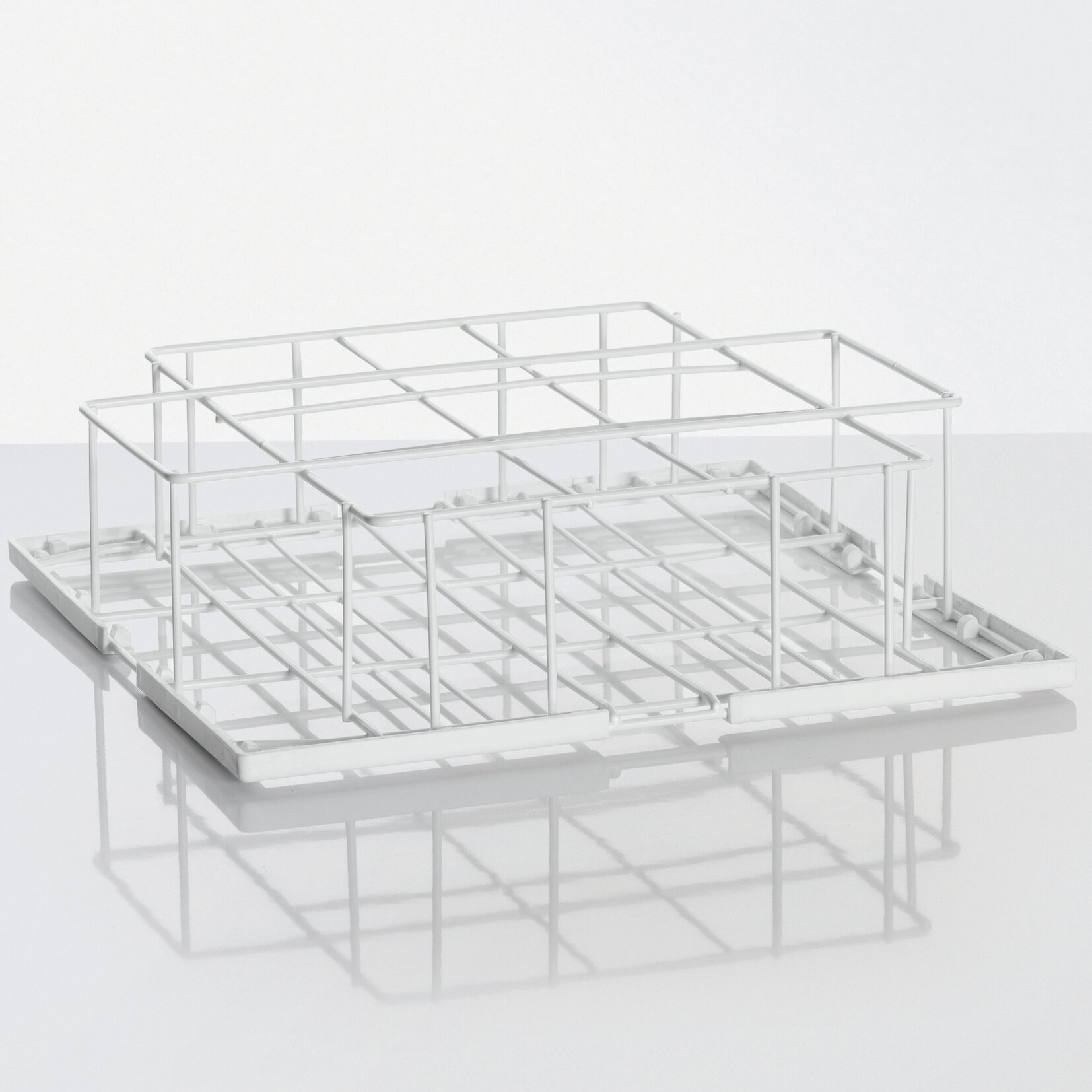 Trägerkörb für 6 Besteckköcher Größe S  aus Draht / 400 x 400 x 112 mm