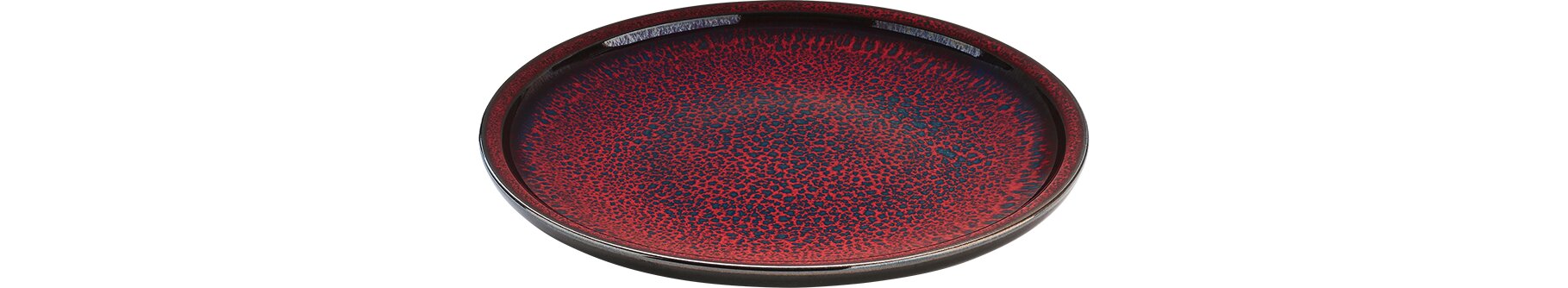 Coupteller flach rund 150 mm rot Glow
