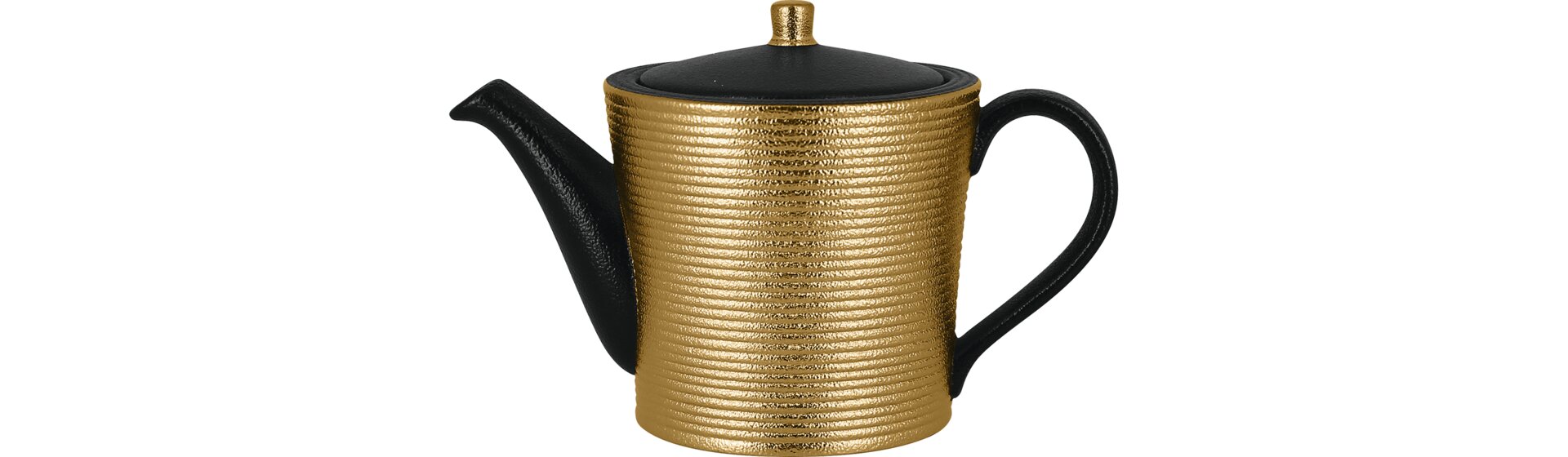 Teekanne mit Deckel 0,40 l gold