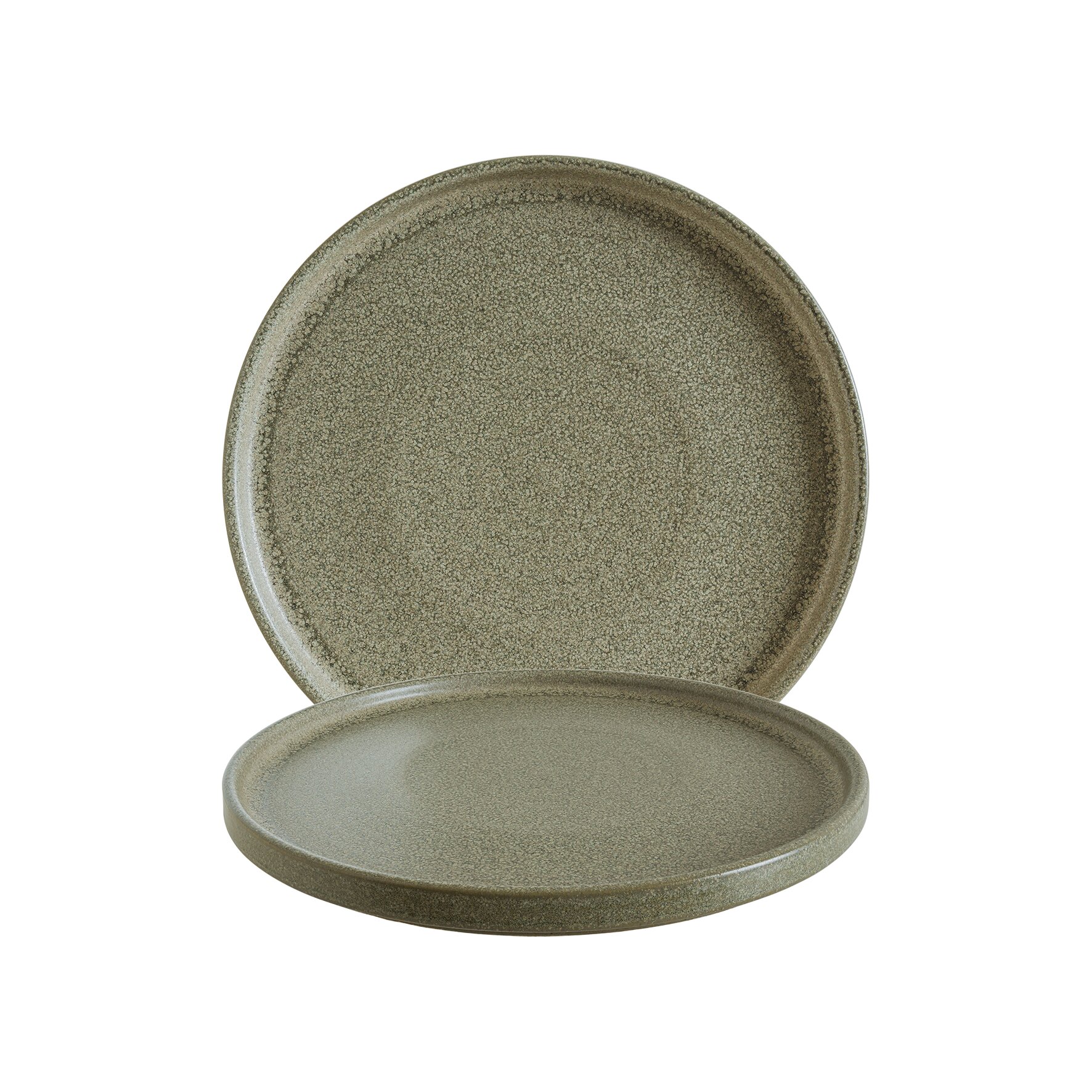 Teller flach Ripple 212 mm grün Adelfa