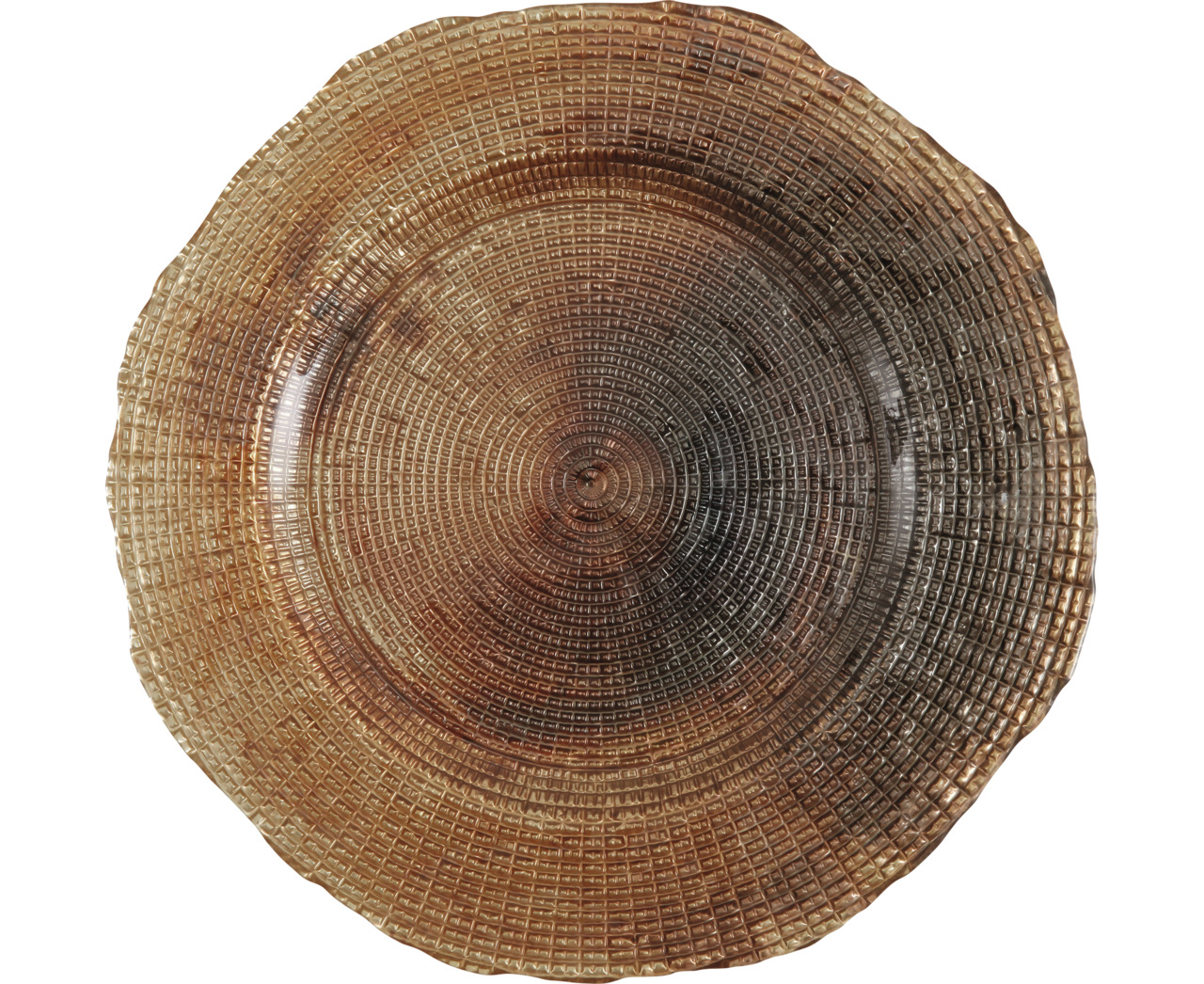 Glas-Platzteller 330 mm antik gold Accessoires