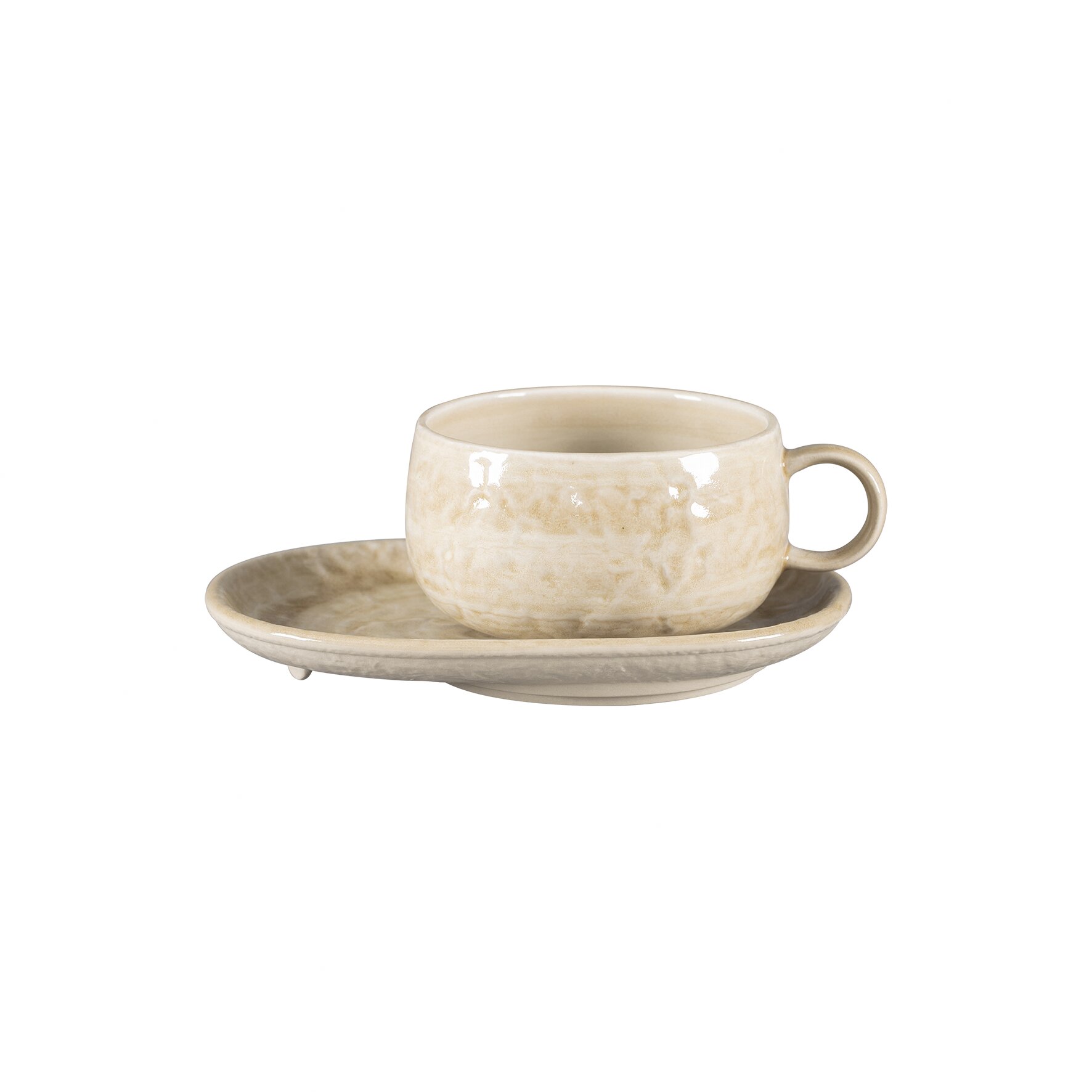 Untertasse oval 190 x 140 mm Vanilla beige Krush Vanilla Beige