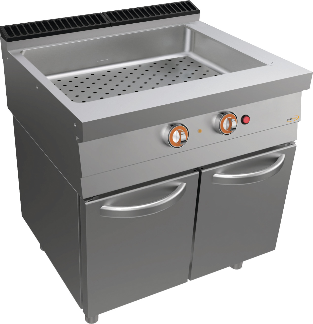 Elektro-Bain-Marie, GN 2/1, H 150 mm, Unterbau mit Türen