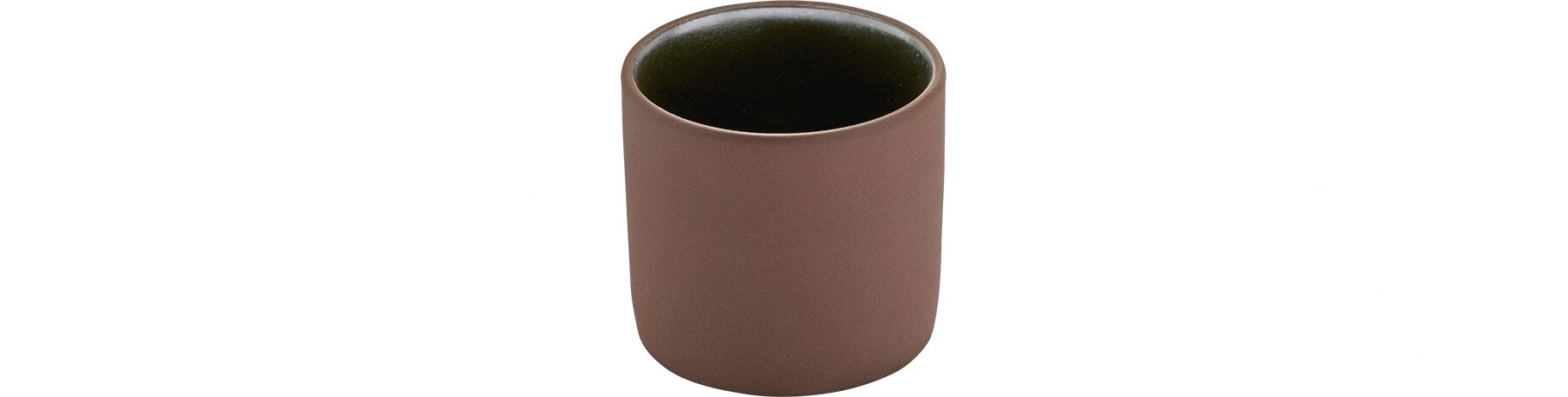 Tasse o. Henkel 80 mm / 0,20 l braun/schwarz 2in1