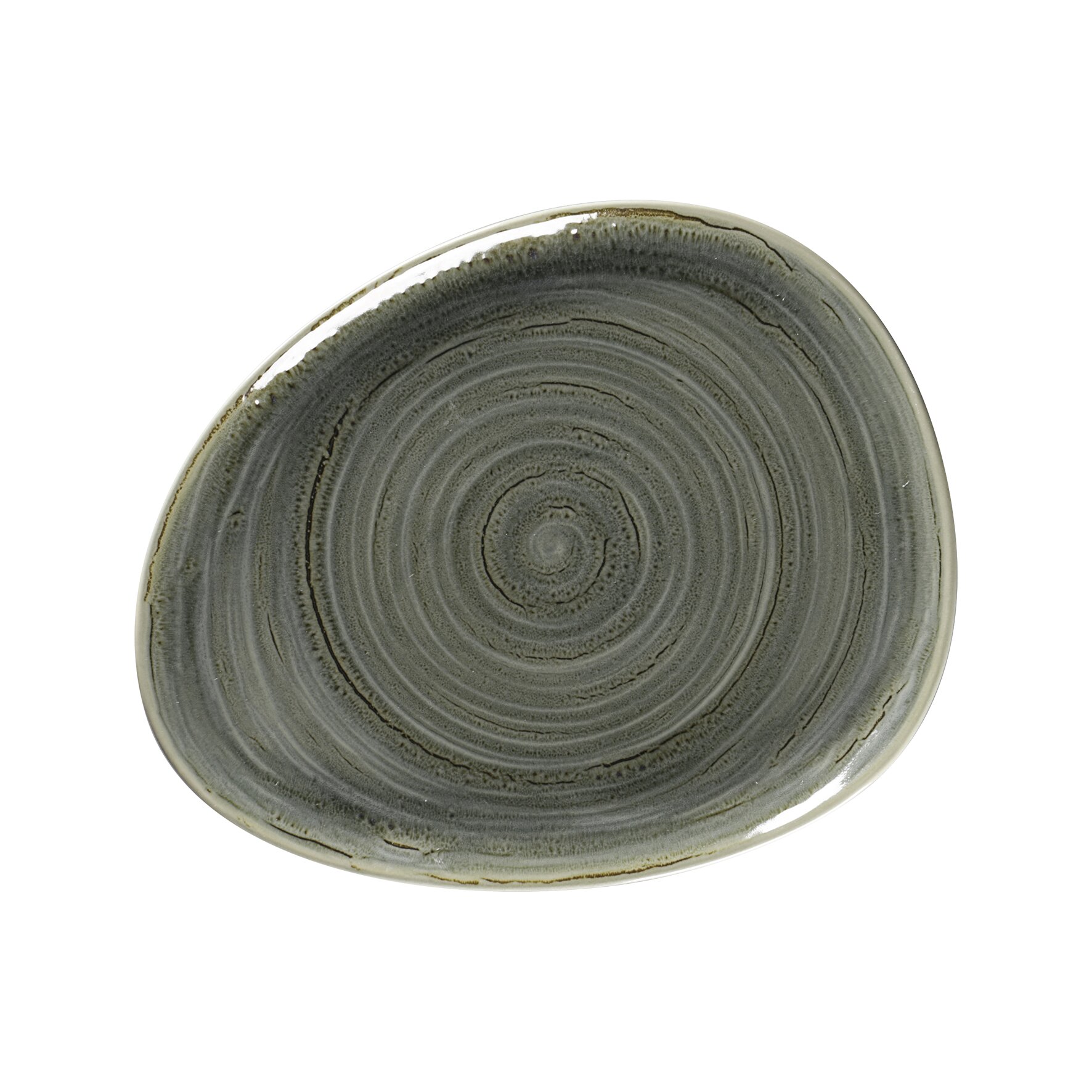 Teller flach organisch 279 x 224 mm peridot green Spot Peridot Green