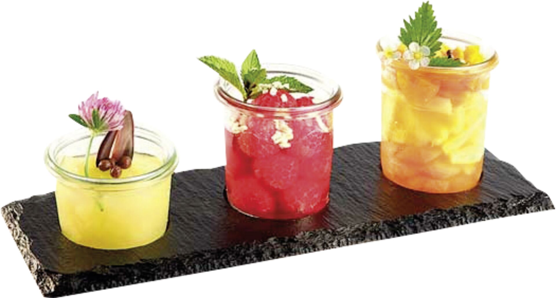 Naturschieferplatte mit 3 Aussparungen