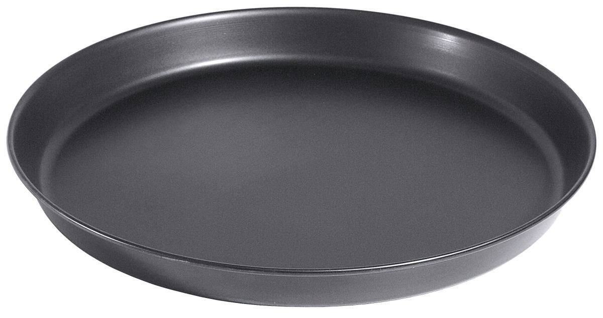 Pizzablech 160 mm Schwarzblech mit gebördeltem Rand