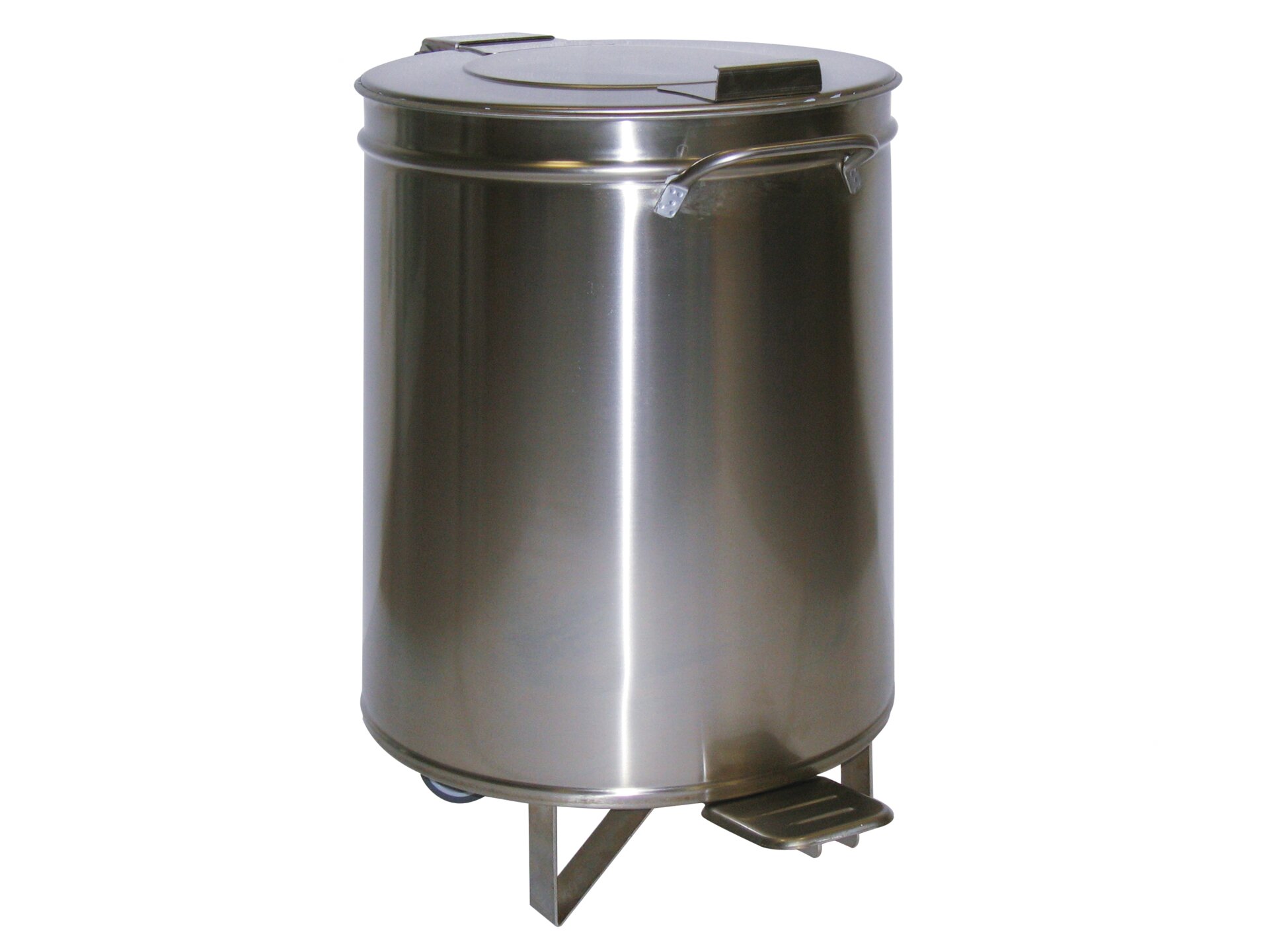 Abfalleimer 95 l ø 450 mm mit Fußpedal und Hub-Deckel 450 x 450 x 685 mm