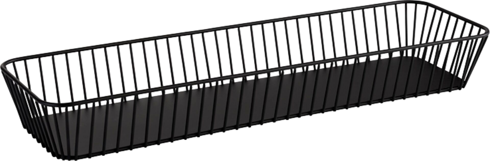 Korb "Urban" Metall schwarz L: 53 x B: 16,2 x H: 7,5 cm GN 2/4