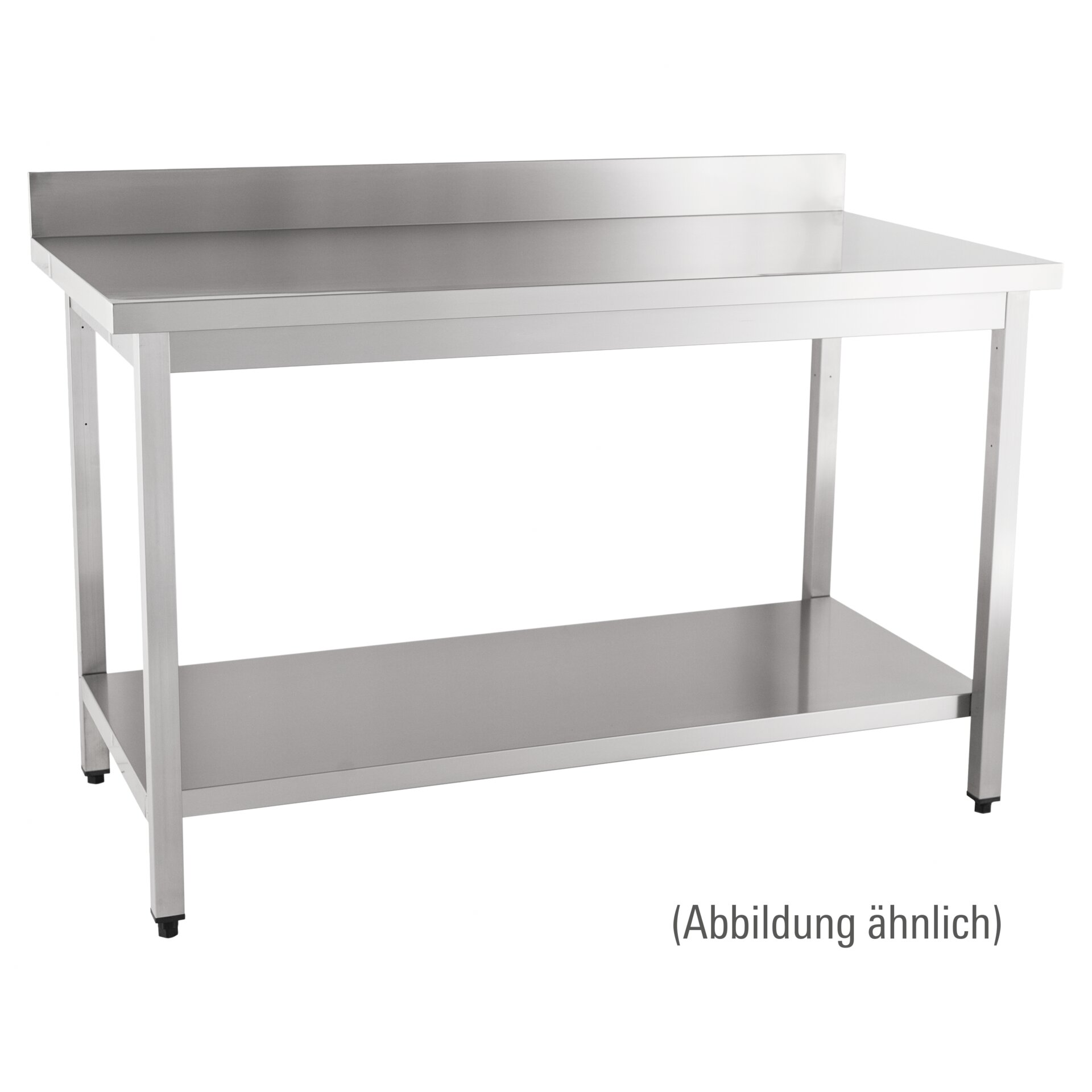 Arbeitstisch zur Selbstmontage mit Boden 100 mm Aufkantung 1400 x 600 x 850 mm