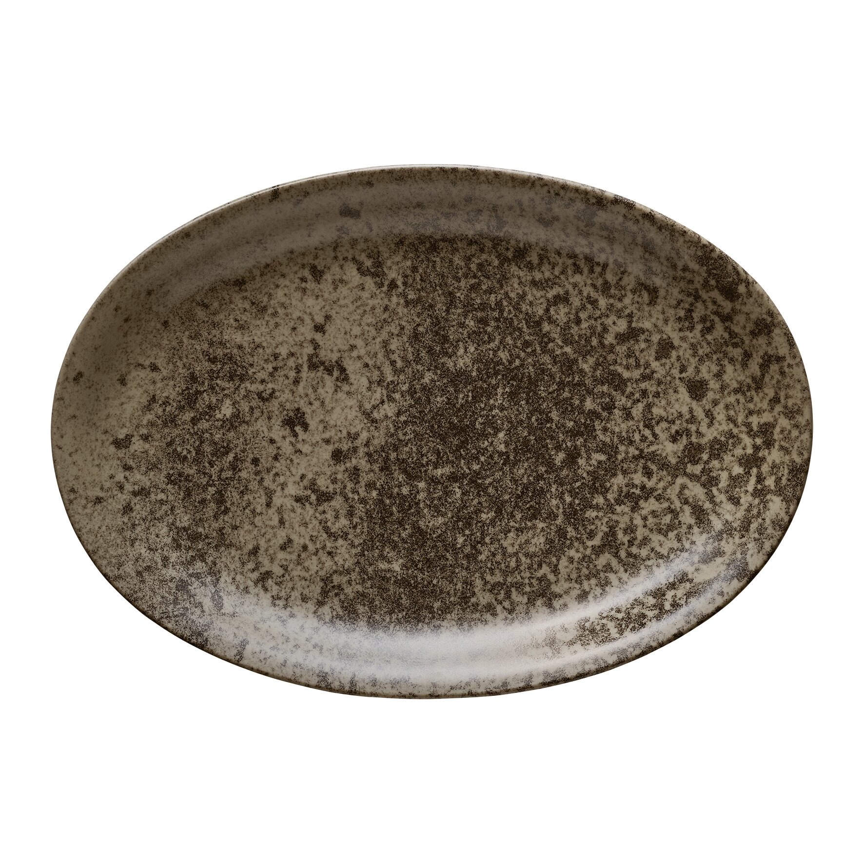Platte oval 372 x 265 mm dark brown