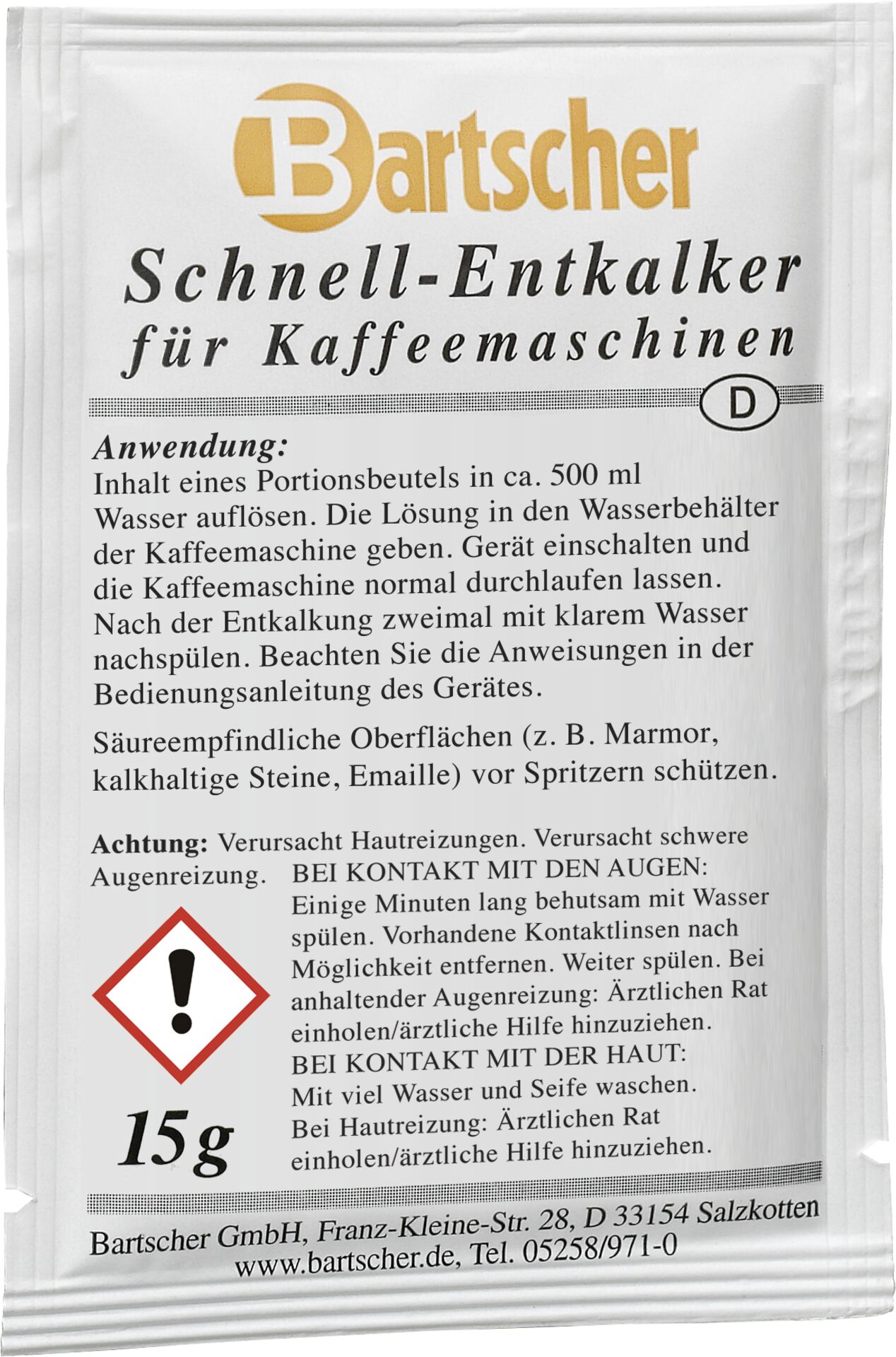 Entkalker für Kaffeemaschinen