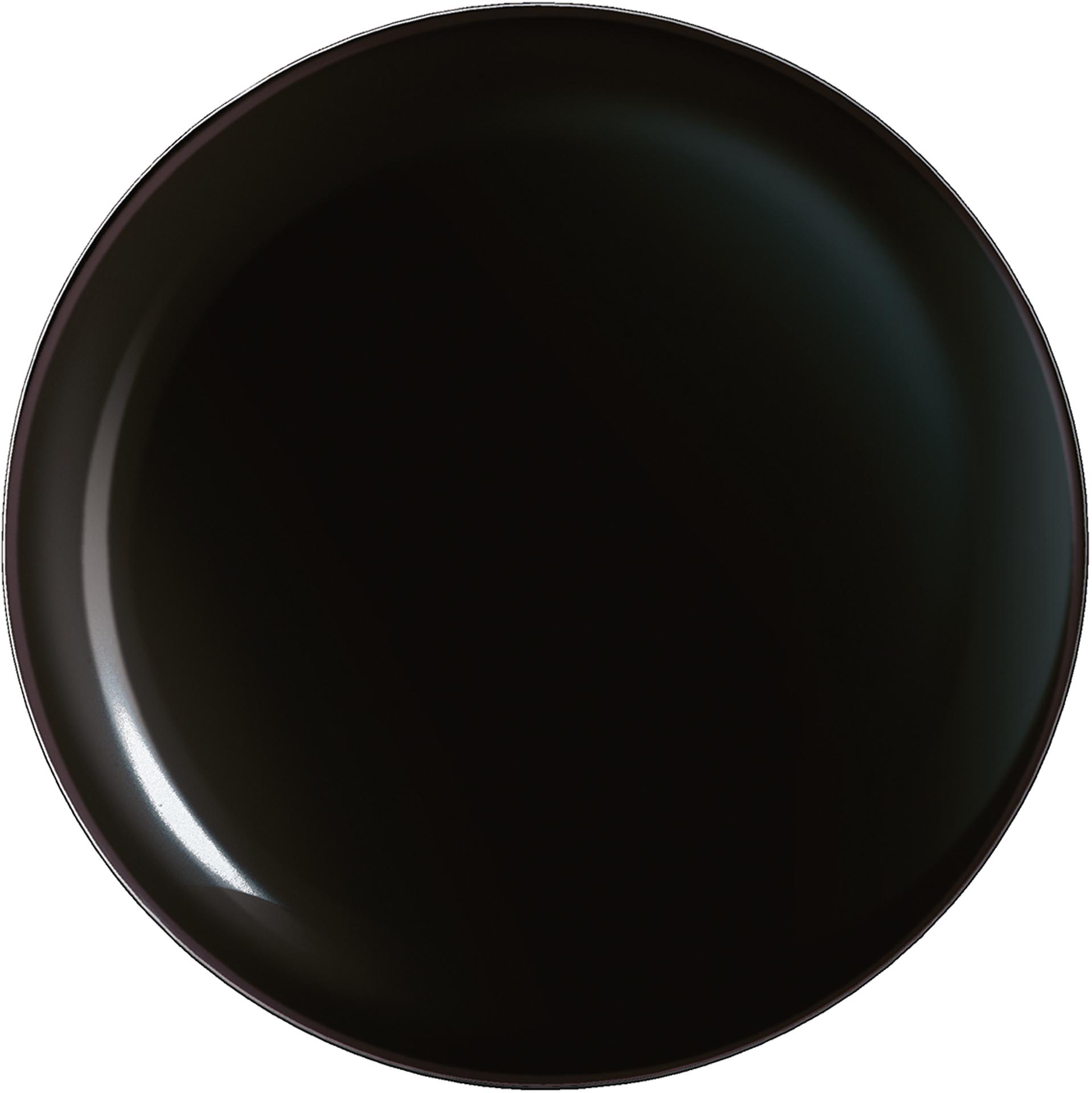 Hartglasgeschirr "Evolution" schwarz Teller Coup flach Ø27 cm