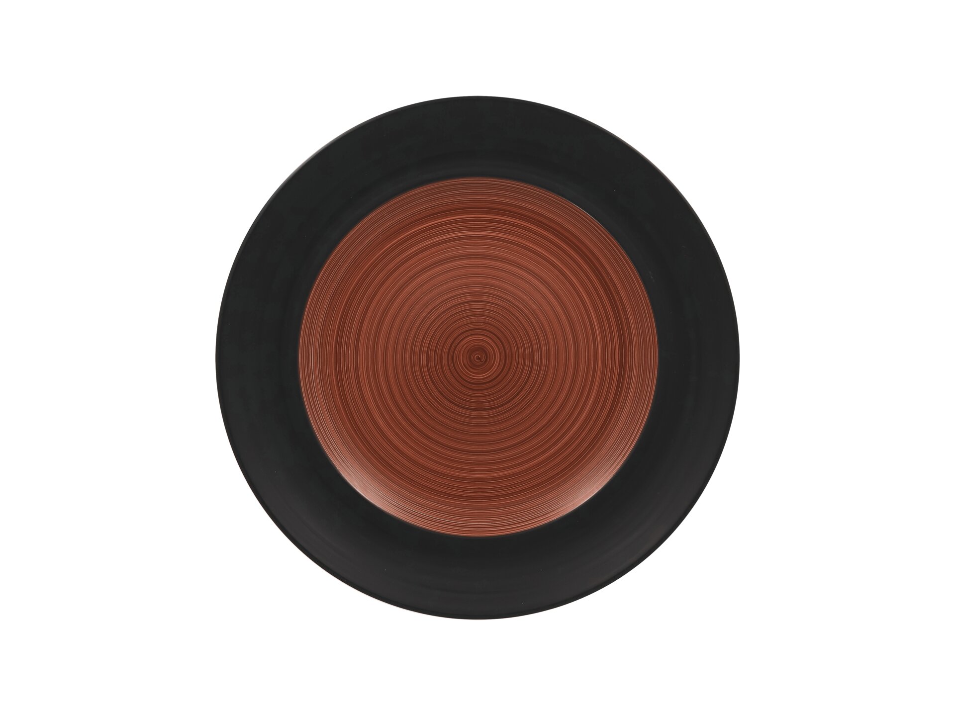 Teller flach rund 290 mm walnut