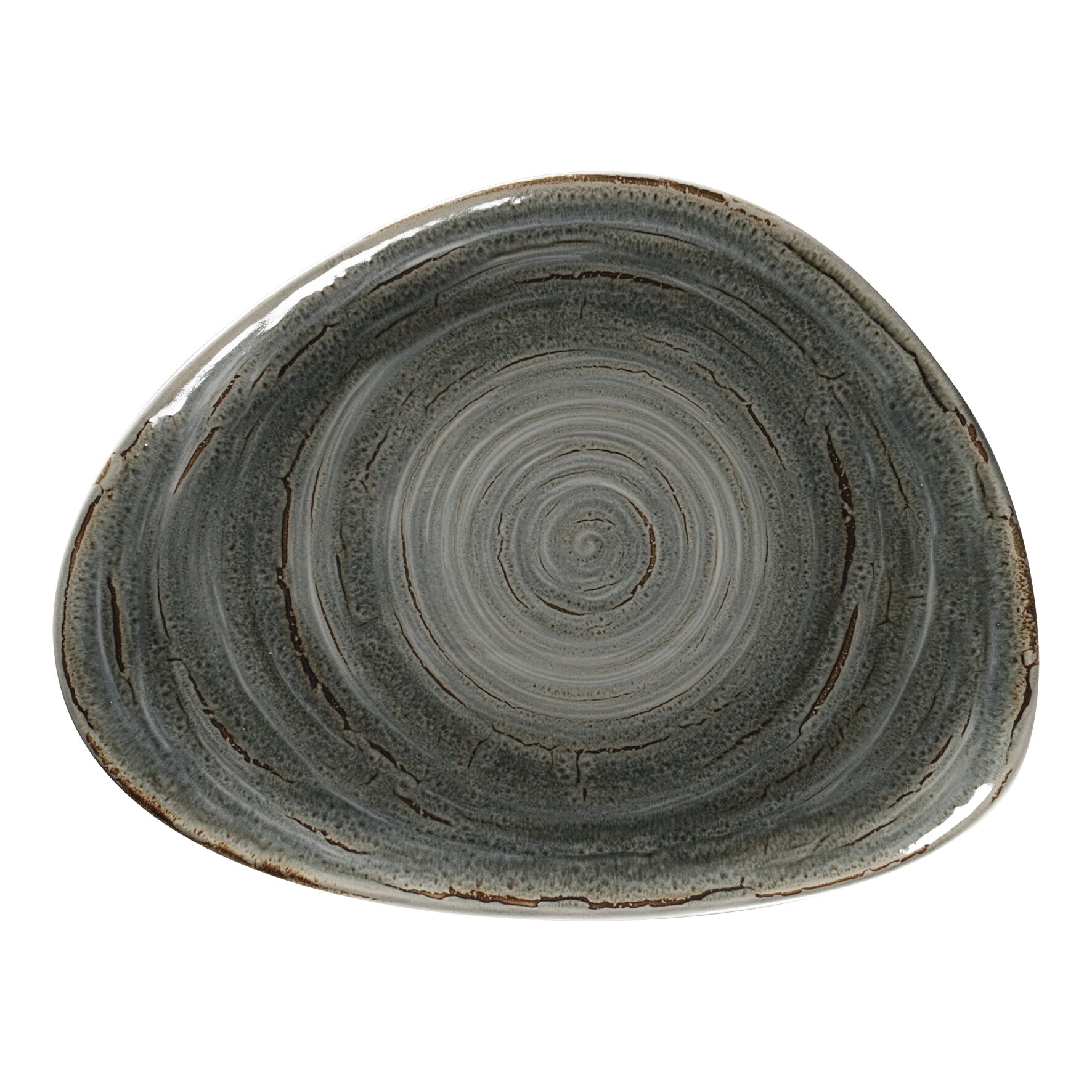 Teller flach organisch 326 x 250 mm peridot green Spot Peridot Green