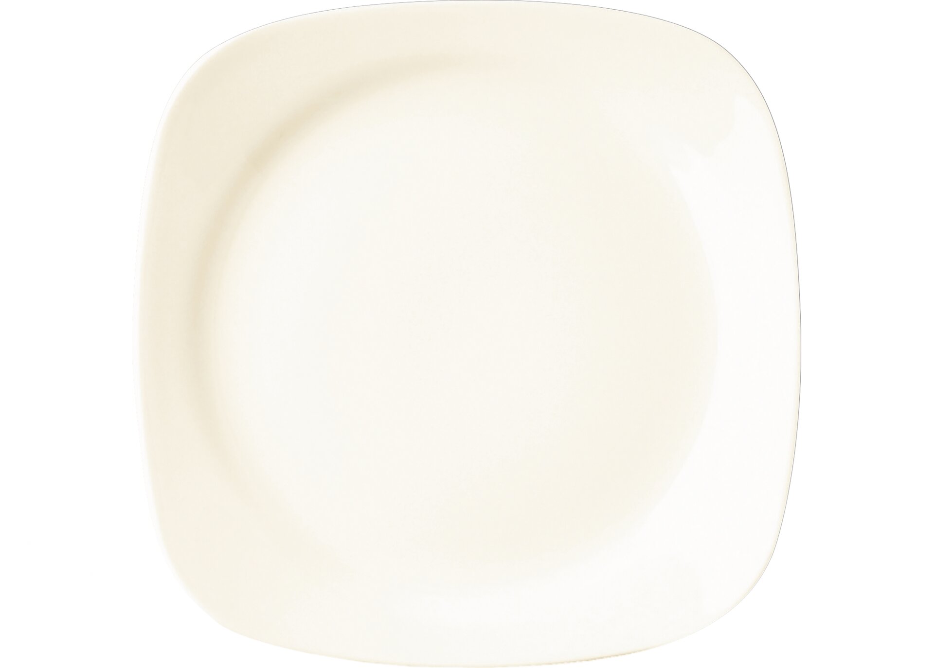 Teller flach quadratisch 310 x 310 mm crème