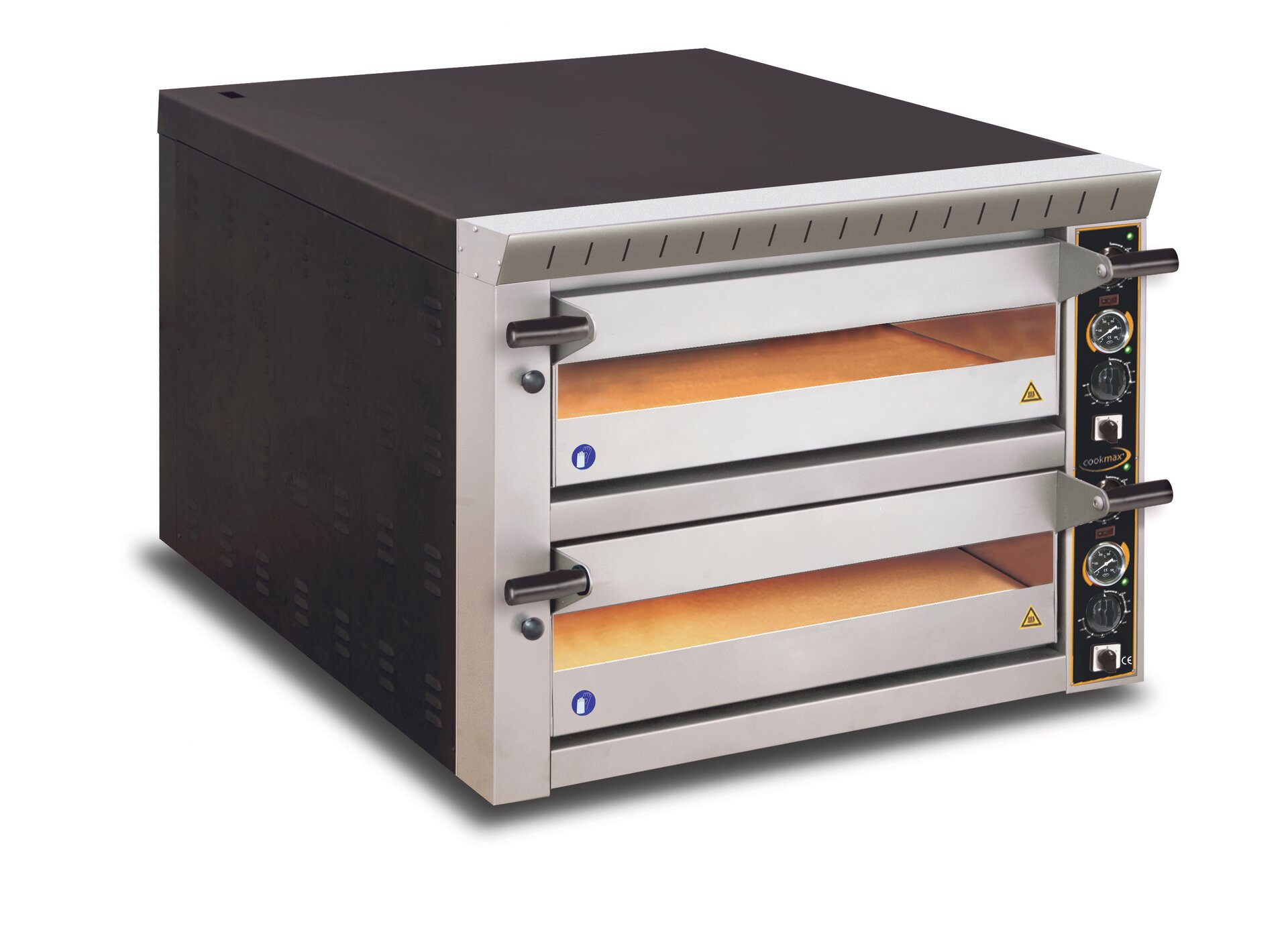 Pizzaofen für 12 Pizzen Ø 330 mm / Vollschamott / 32 A Anschl. erforderlich
