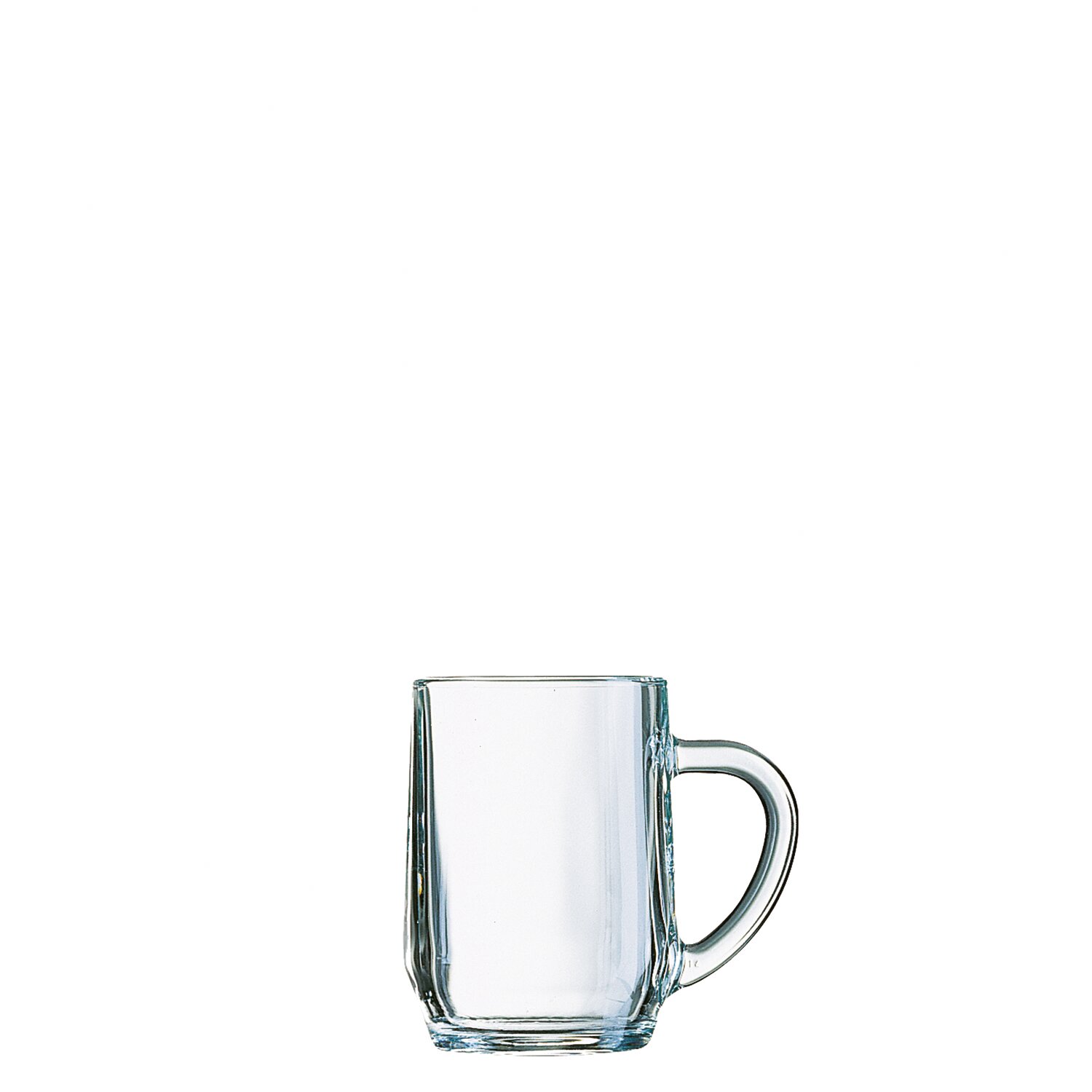Bierseidel mit Henkel 78 mm / 0,28 l transparent