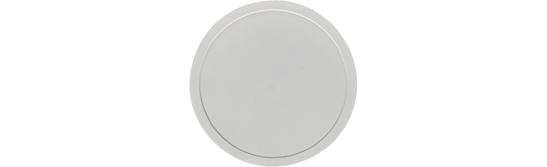 Deckel rund / flach 128 mm grau