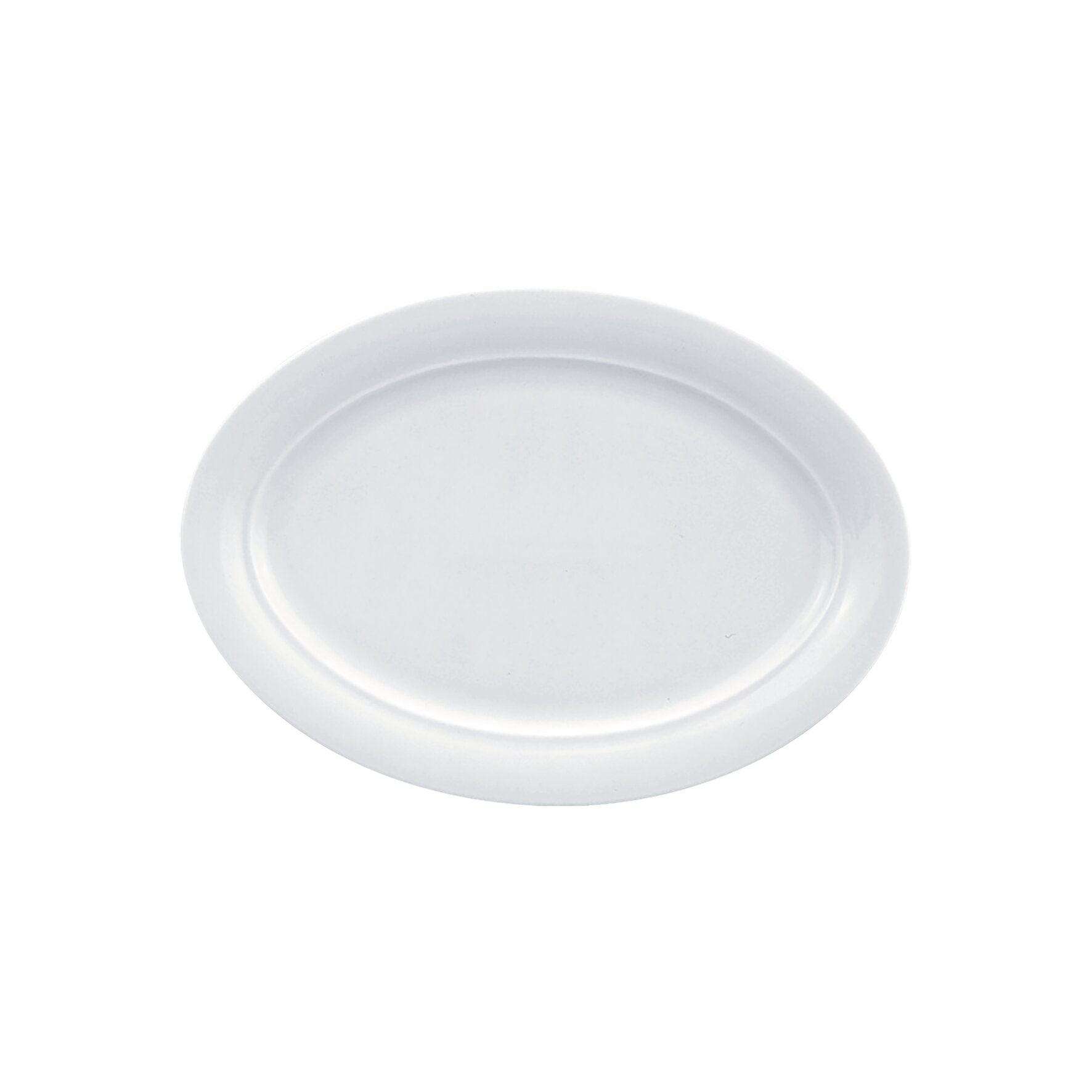 Platte oval mit Fahne 256 x 184 mm