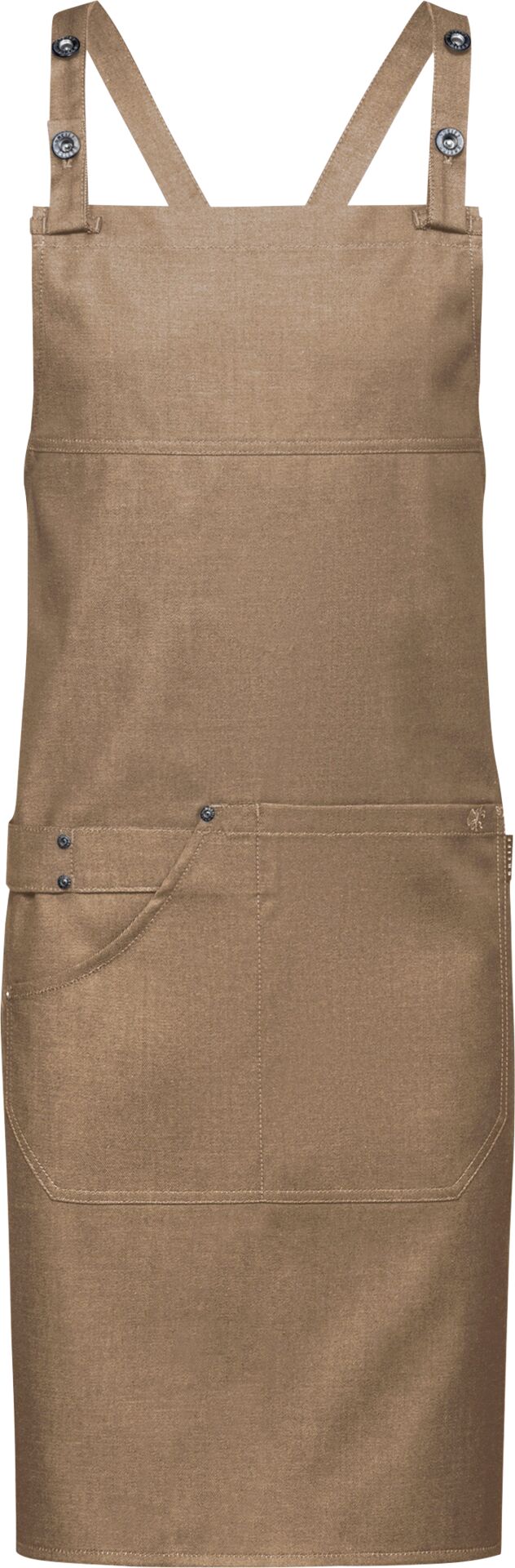 Latzschürze Denim-Optik camel