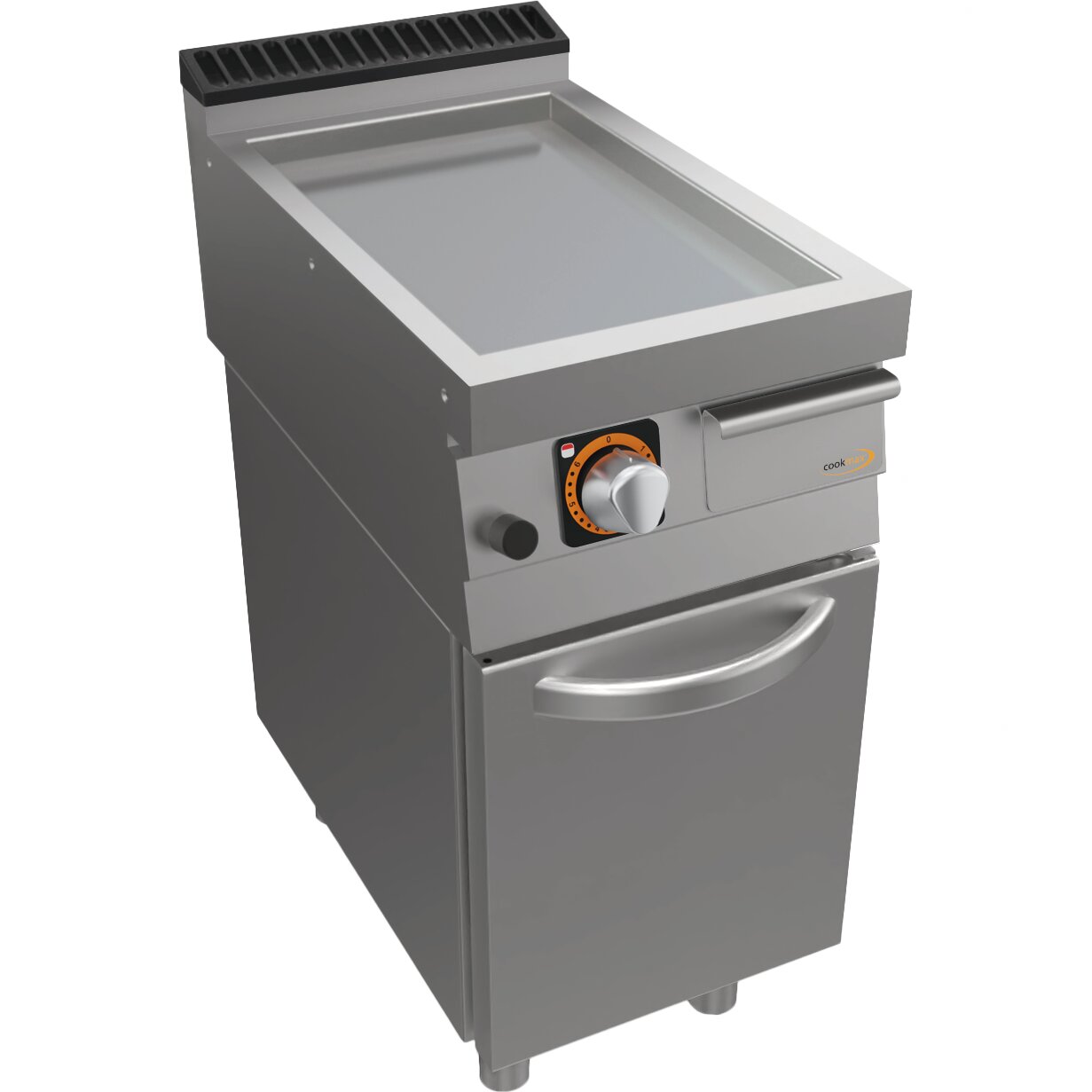 Gas-Grillplatte glatt, Unterbau mit Tür