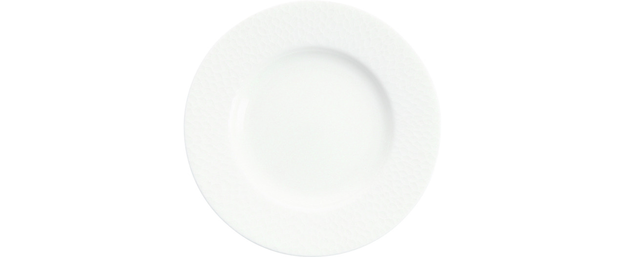 Teller flach mit Fahne 165 mm weiß Amanda