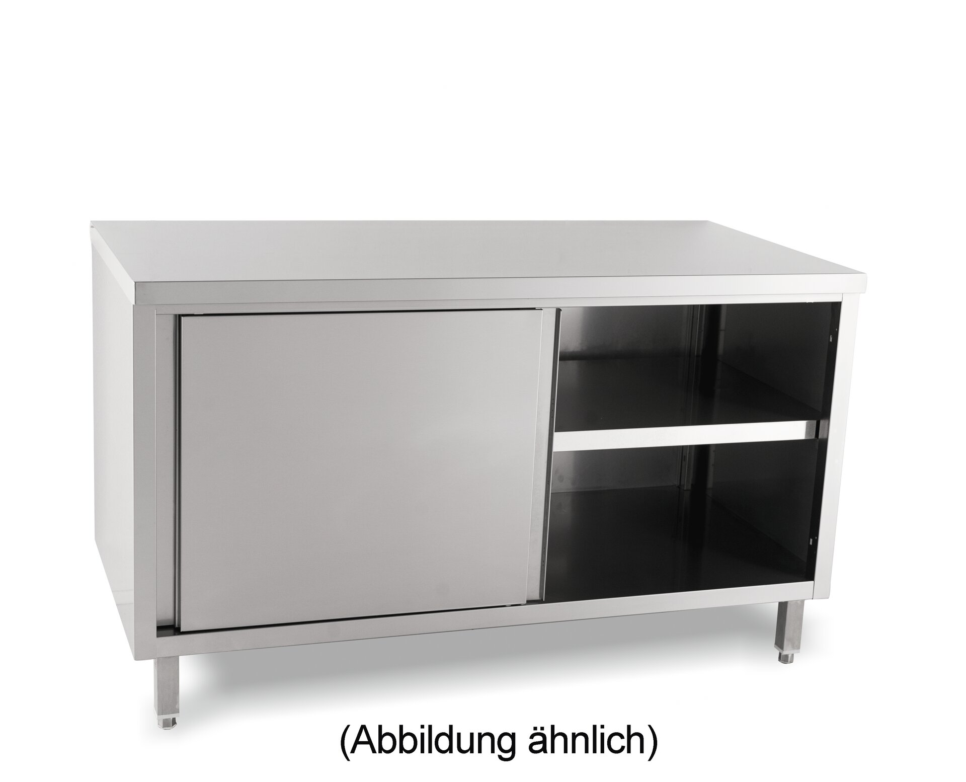 Durchreicheschrank mit Schiebetüren ohne Aufkantung 2000 x 600 x 850 mm