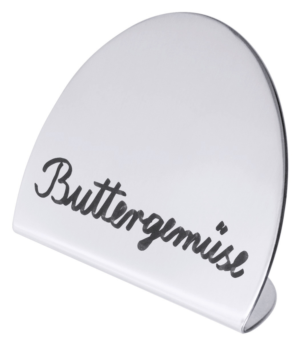 Buffetschild rund 100 mm hochglänzend poliert