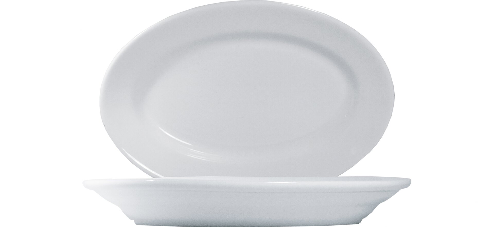 Platte oval 249 x 169 mm White Tivoli White