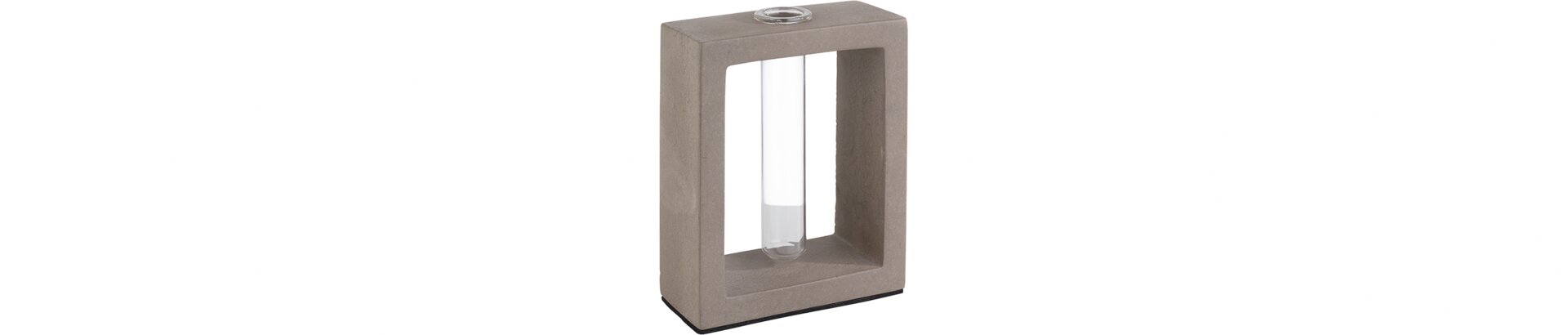 Vase + Glaseinsatz 0,025 l / 100 x 45 x 125 mm Beton