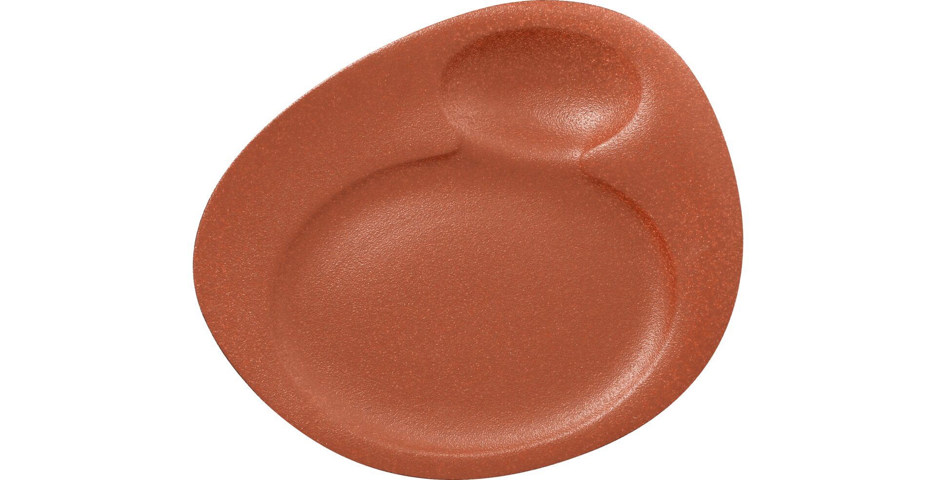 Teller mit 2 Vertiefungen 320 x 265 mm terra Neofusion