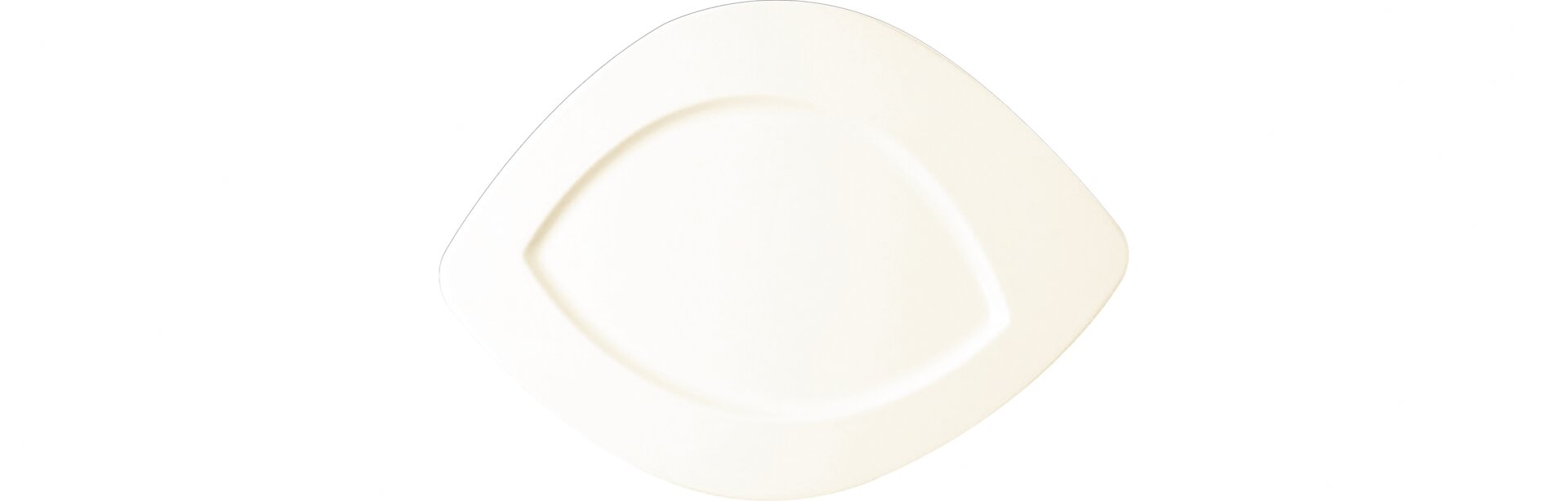 Teller flach oval 190 x 140 mm Vanilla / crème