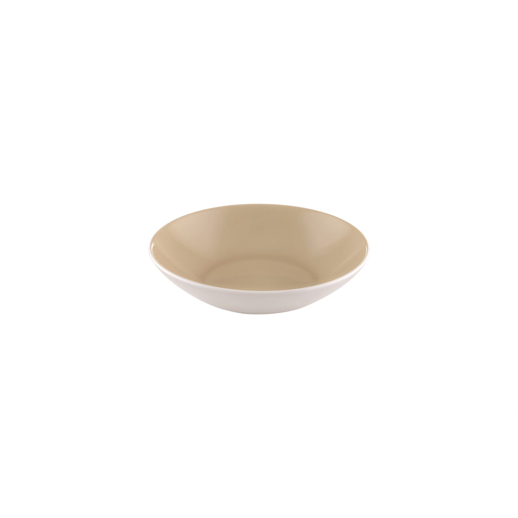 Coupteller tief rund 180 mm / 0,52 l beige uni