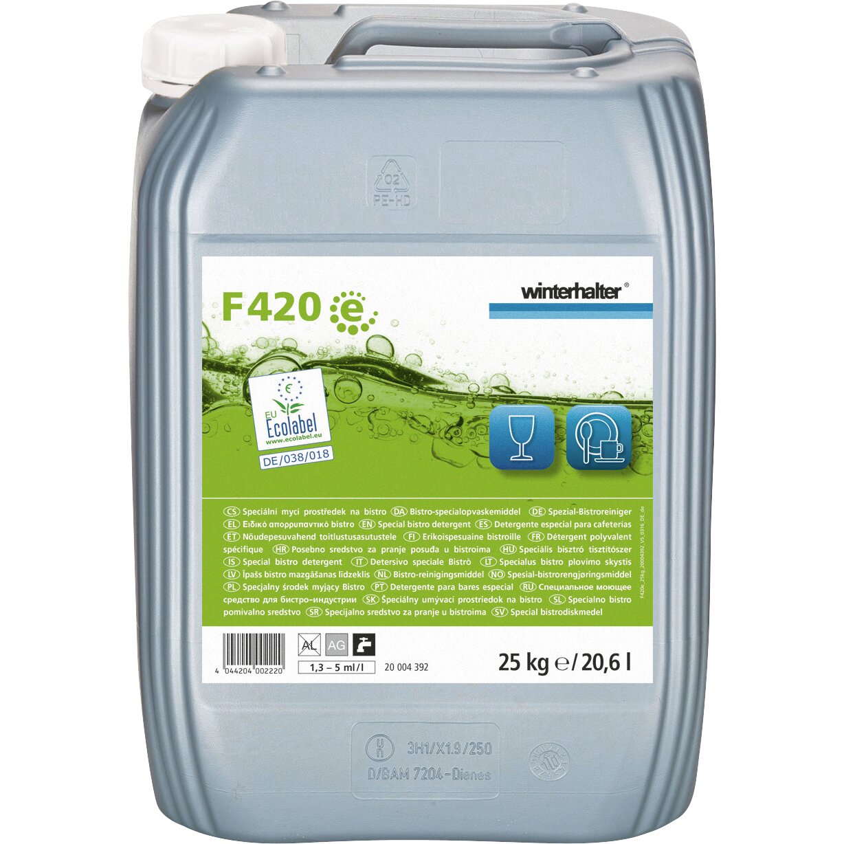 Spezial-Bistroreiniger F 420 e / 25,00 kg Kanister
