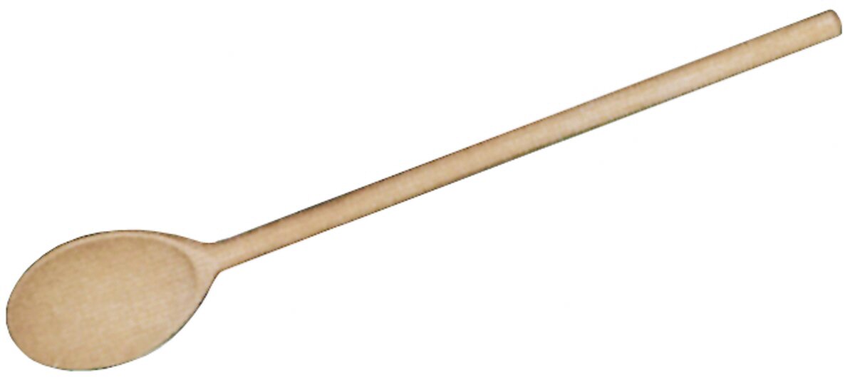Holzkochlöffel oval 300 mm aus unbehandeltem naturbelassenem Buchenholz
