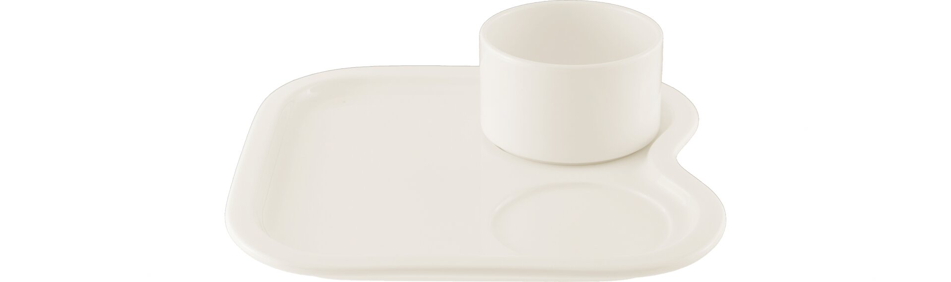 Platte quadratisch 2 Ringe 200 mm crème