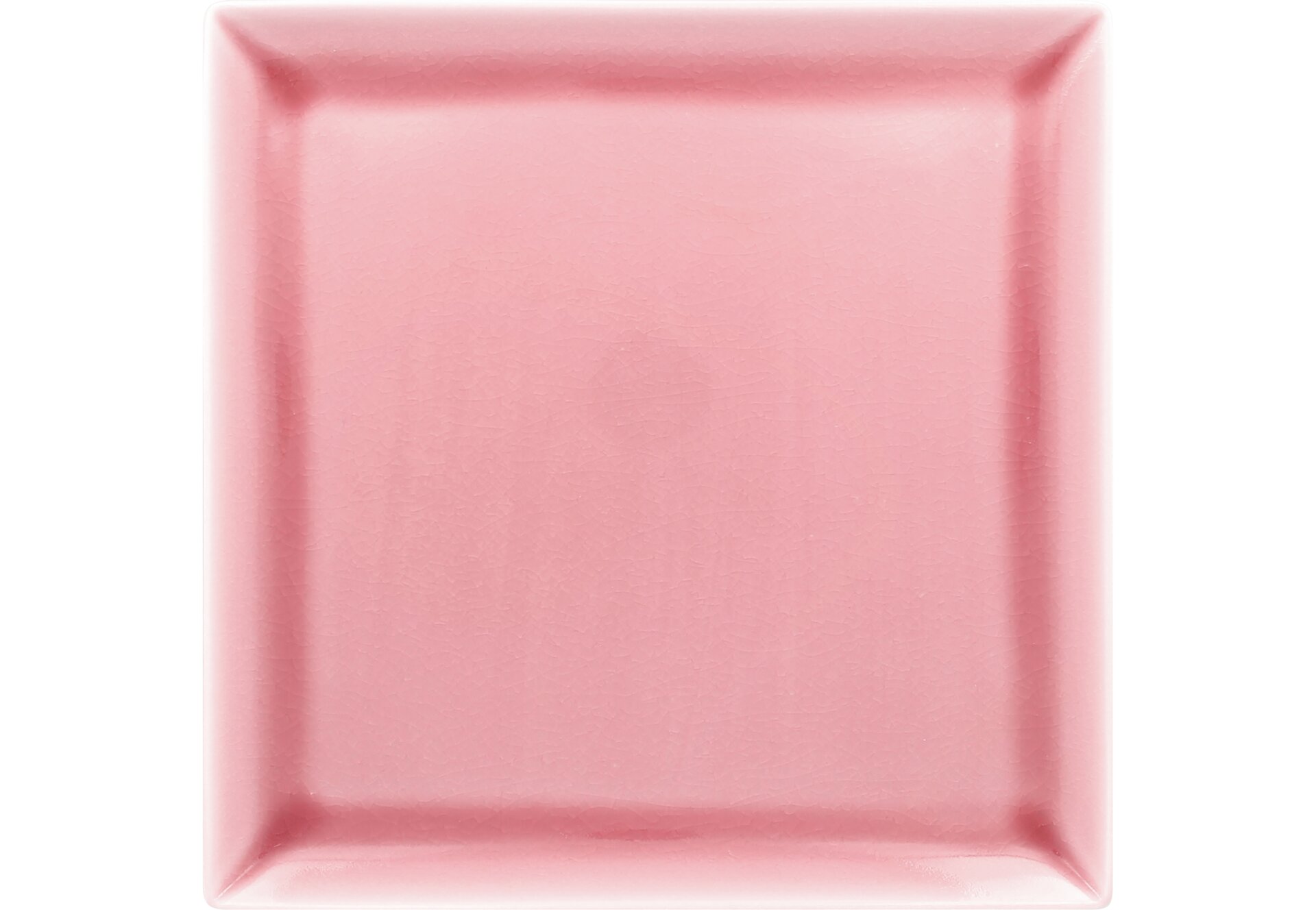 Teller quadratisch 270 mm pink Vintage