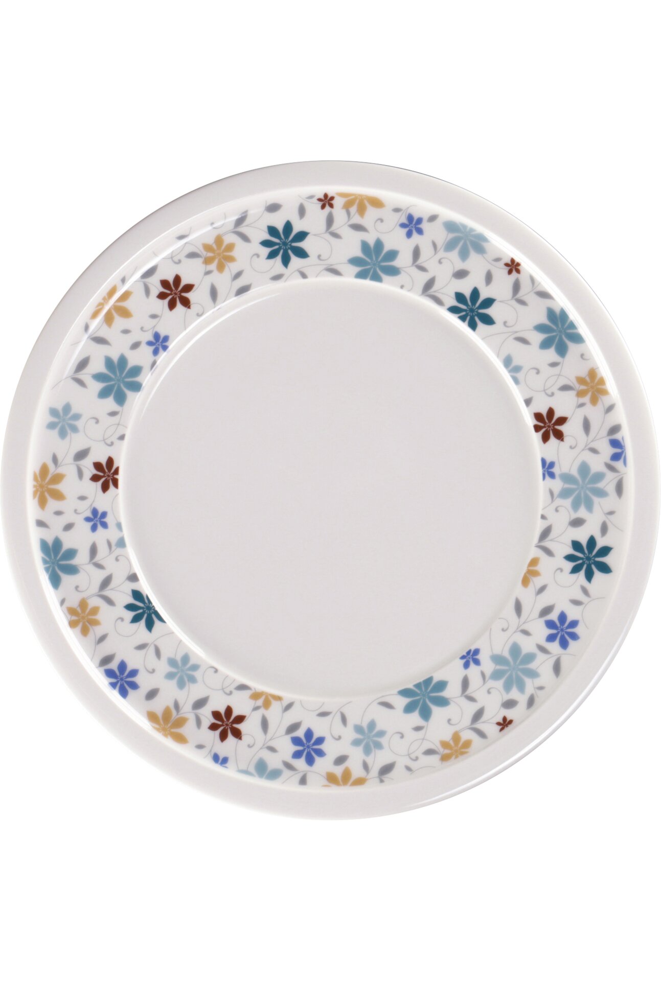 Teller flach mit Rand 237 mm weiß mit Dekor Summer Ease Summer