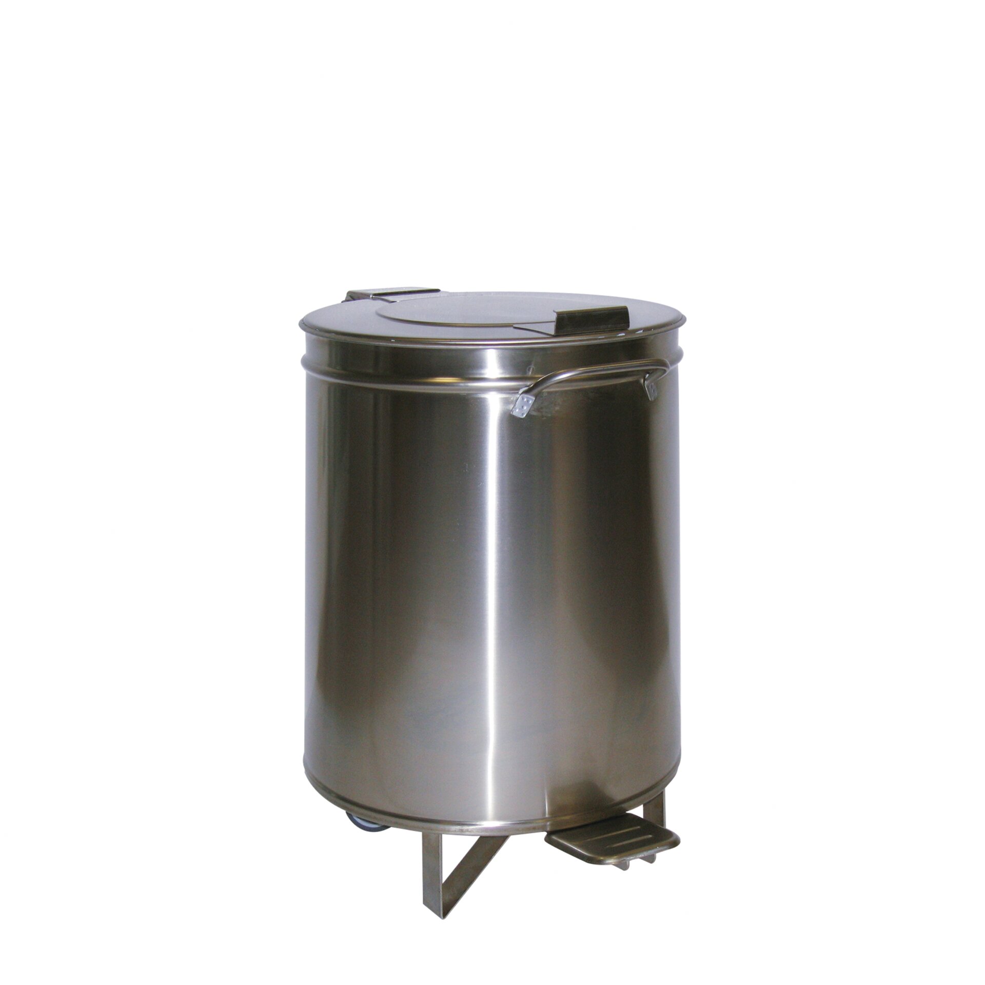 Abfalleimer 50 l ø 380 mm mit Fußpedal und Hub-Deckel 380 x 380 x 605 mm
