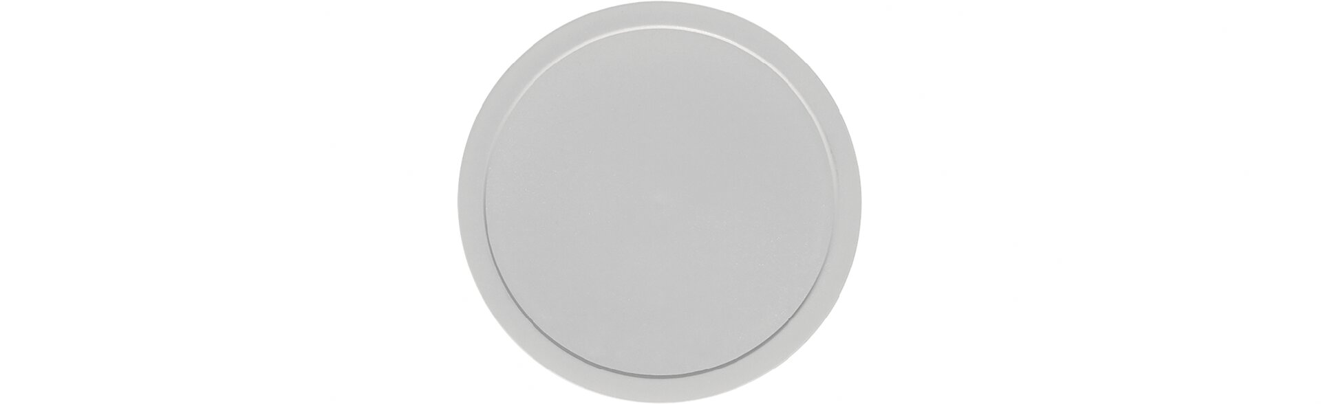 Deckel rund / flach 128 mm grau