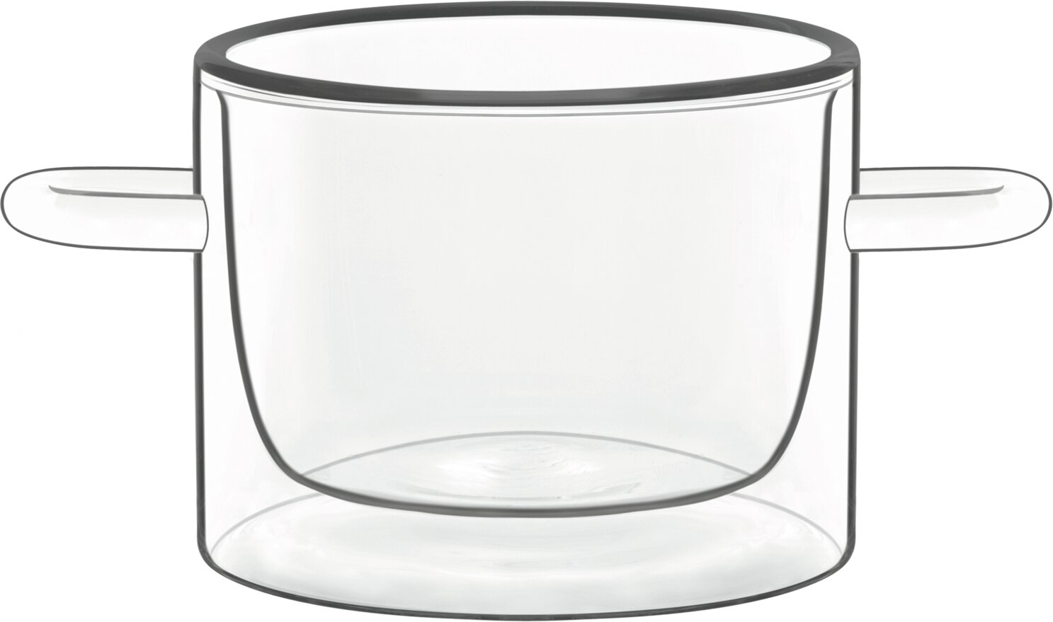 Glas-Serviertopf klein doppelwandig 70 mm / 0,12 l Spotlights