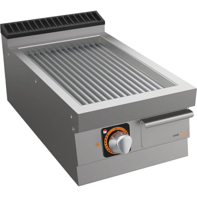 Elektro-Grillplatte, gerillt, 1 Heizzone
