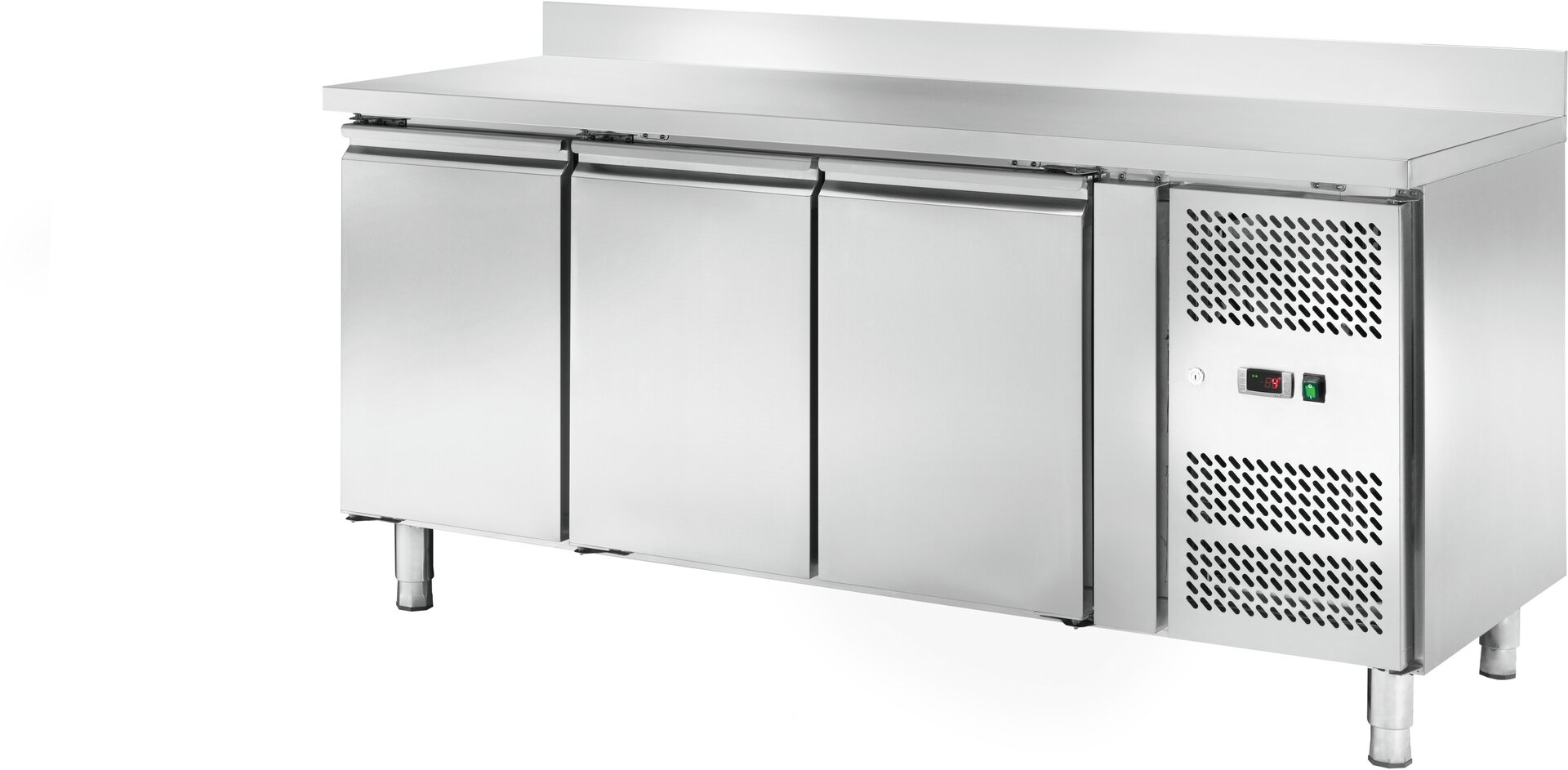 Kühltisch 417 l GN 1/1 mit 100 mm Aufkantung ,3 Türen