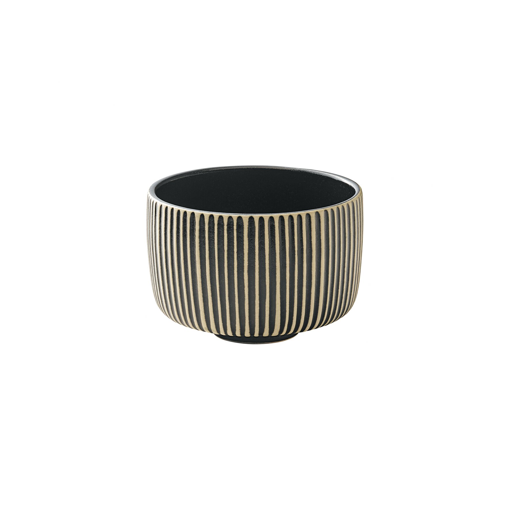 Becher nieder Relief 97 mm / 0,30 l schwarz / weiß Nara schwarz/weiß