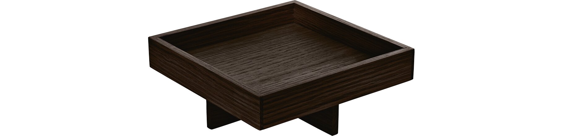 Menage eckig auf Fuß 180 x 180 x 71 mm Holz Wenge Ananti
